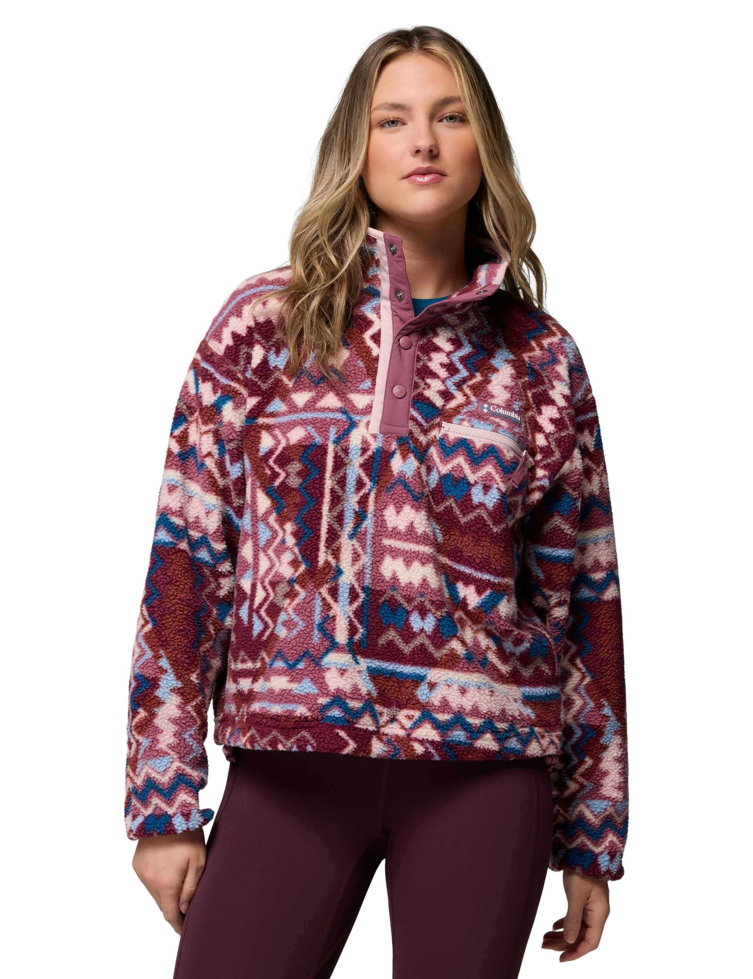 Helvetia II Printed Cropped Fleece Jacket