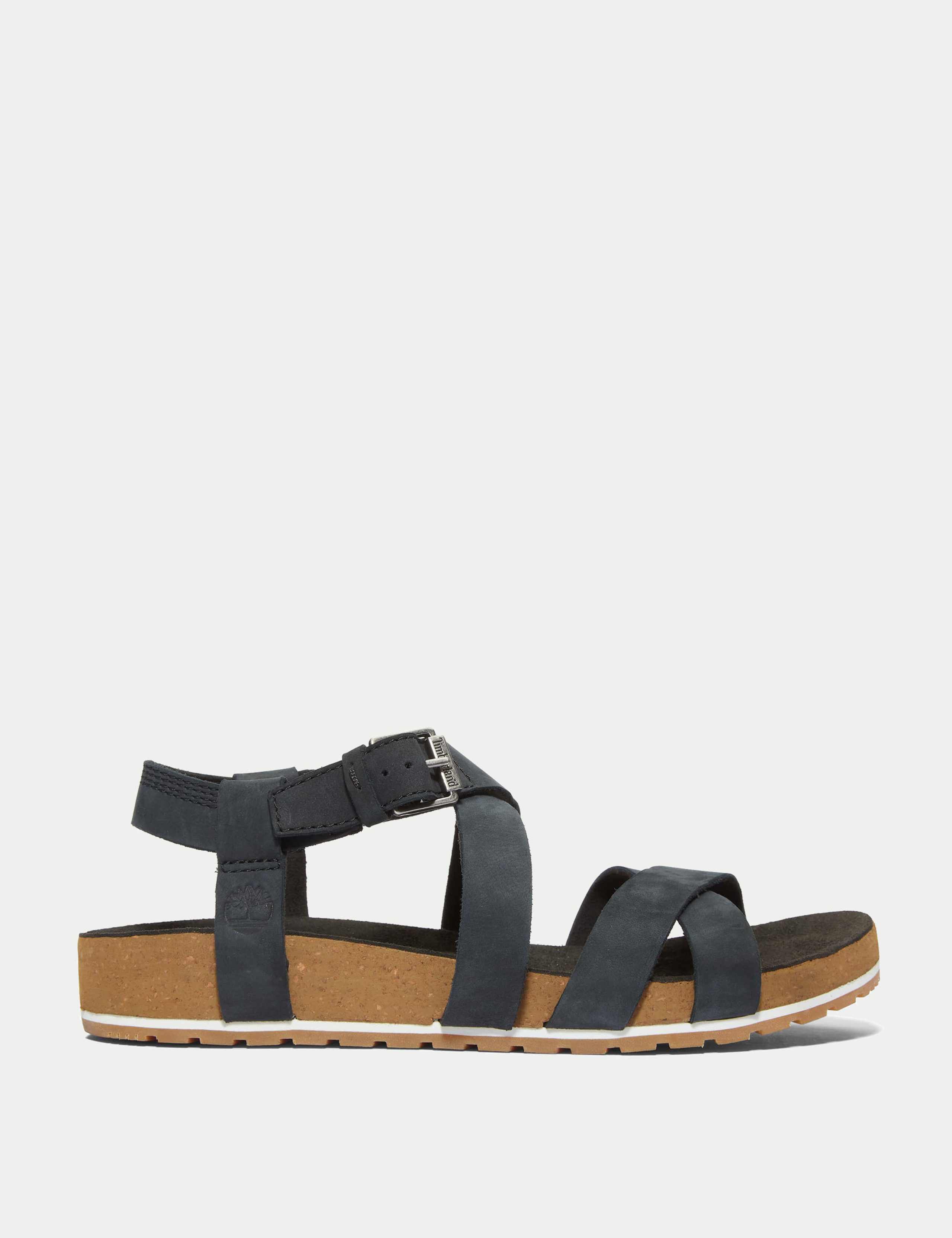 Malibu Waves Leather Ankle Strap Sandals