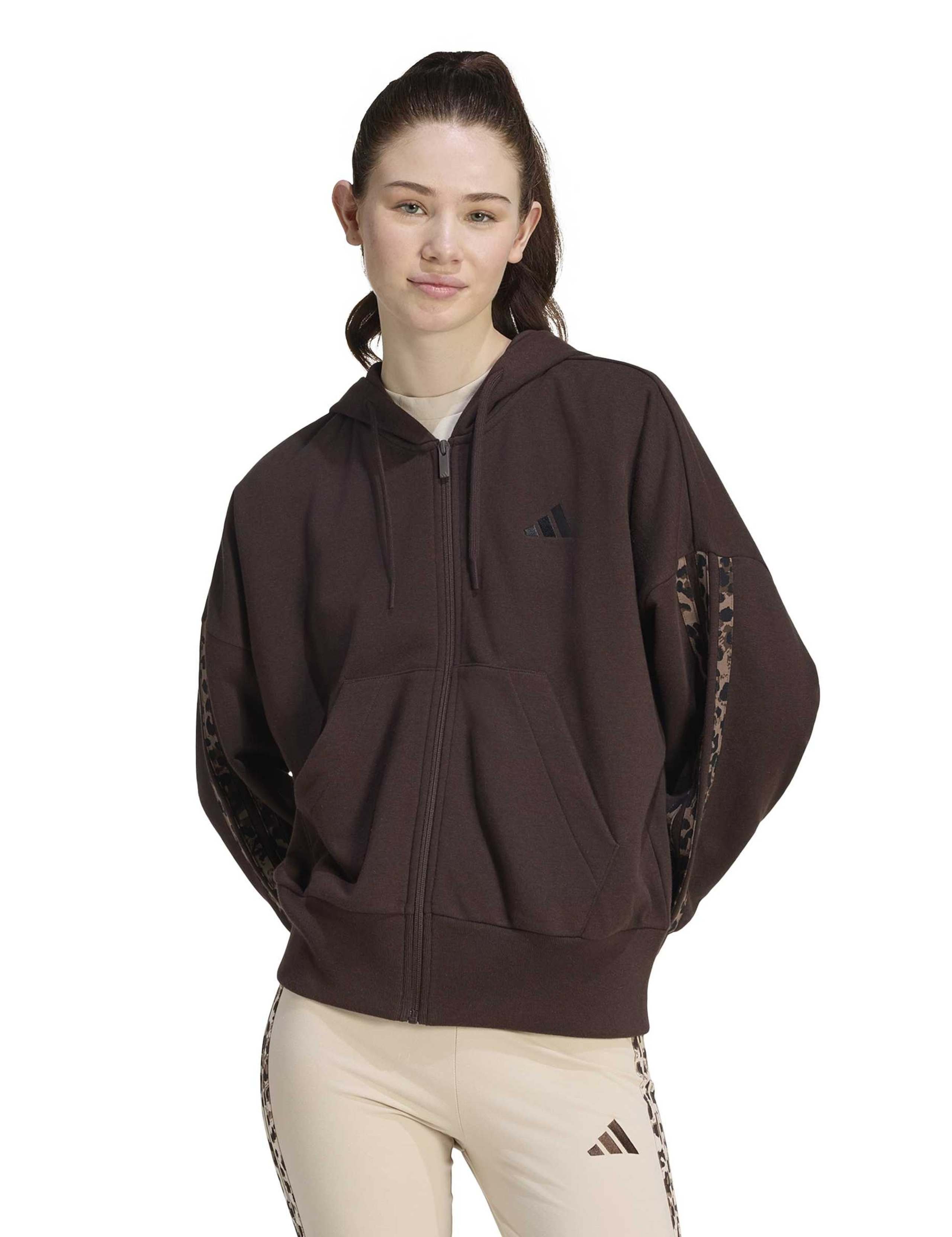 Seasonal Essentials 3-Stripes Zip Up Hoodie