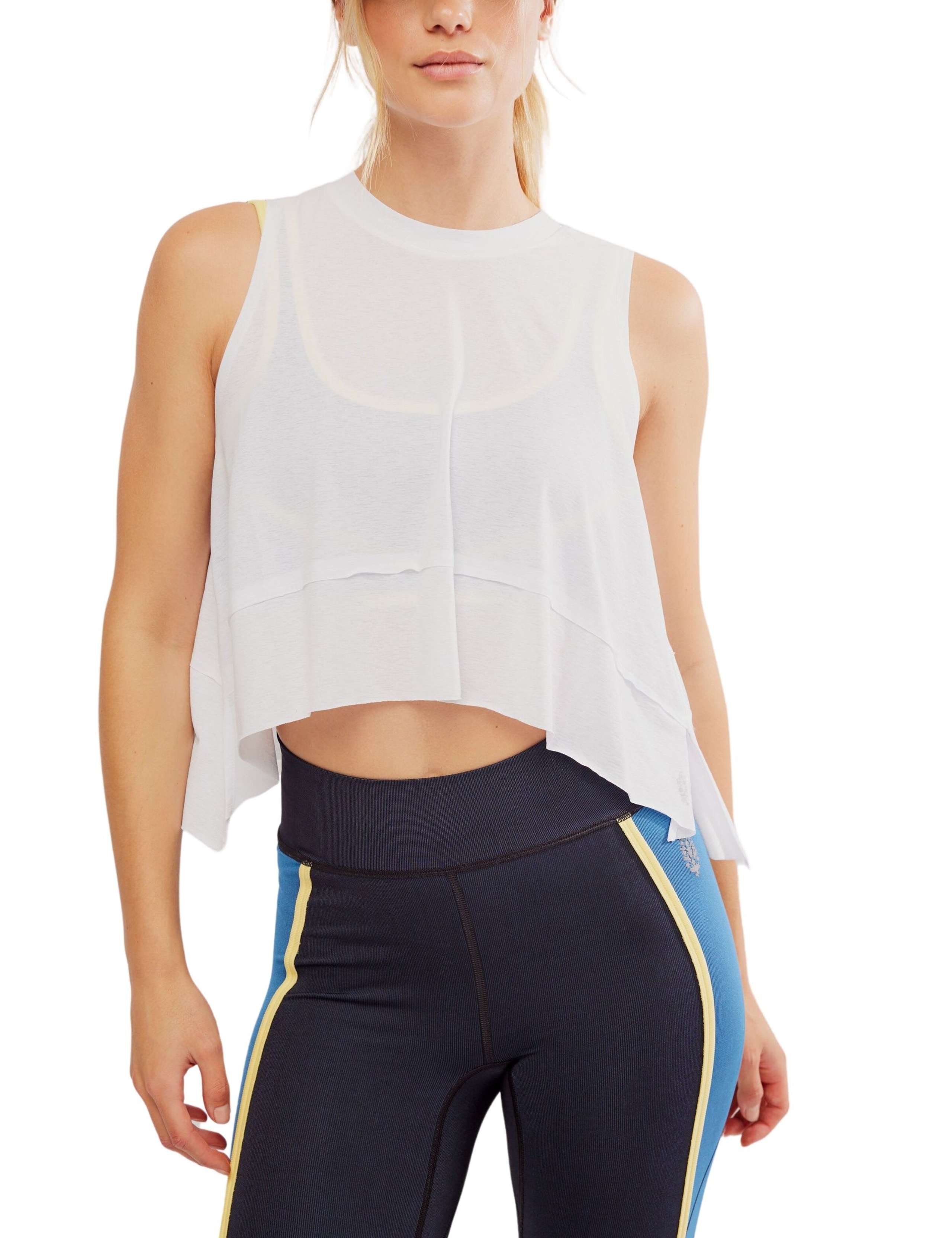 Tempo Crew Neck Relaxed Crop Vest Top