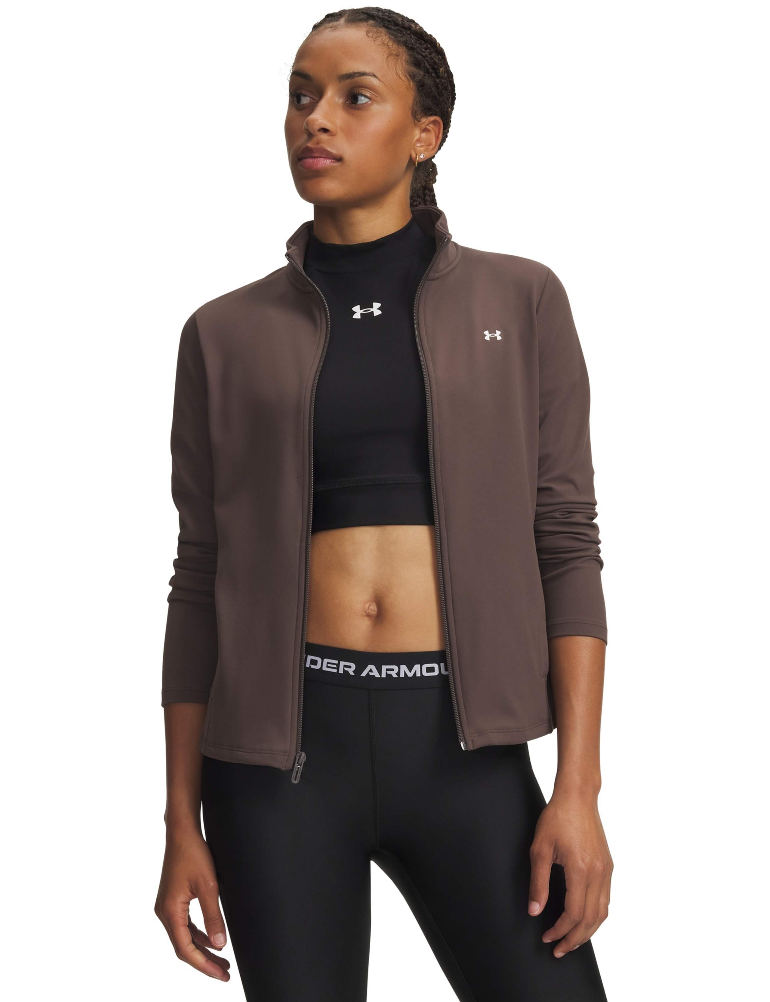 Motion Full Zip High Neck Top