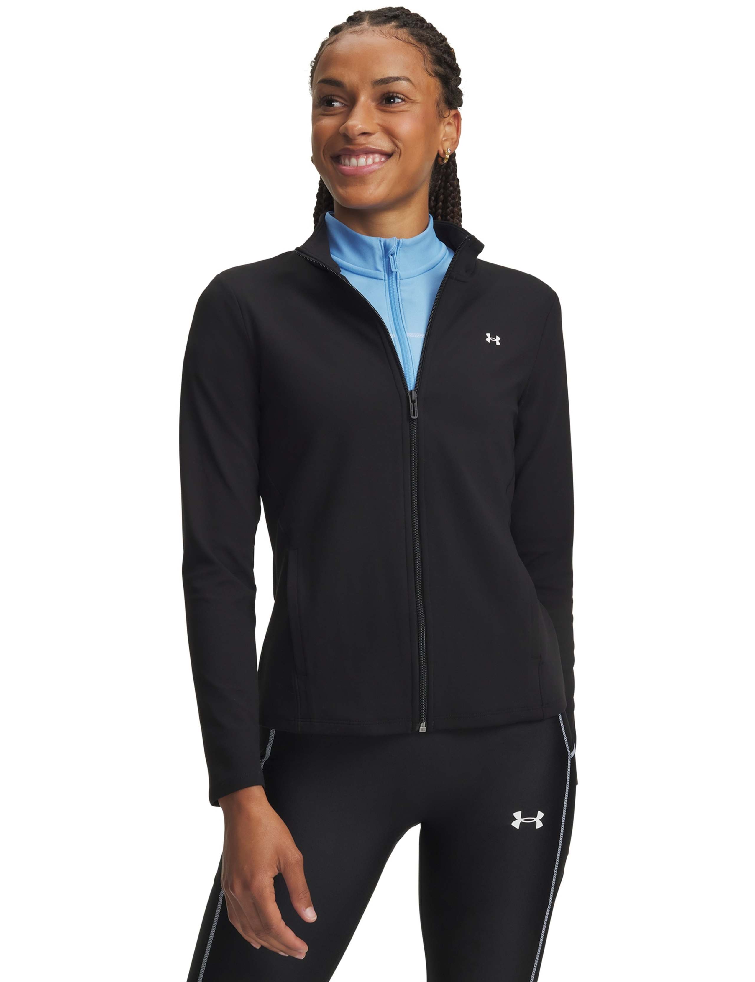 Motion Full Zip High Neck Top