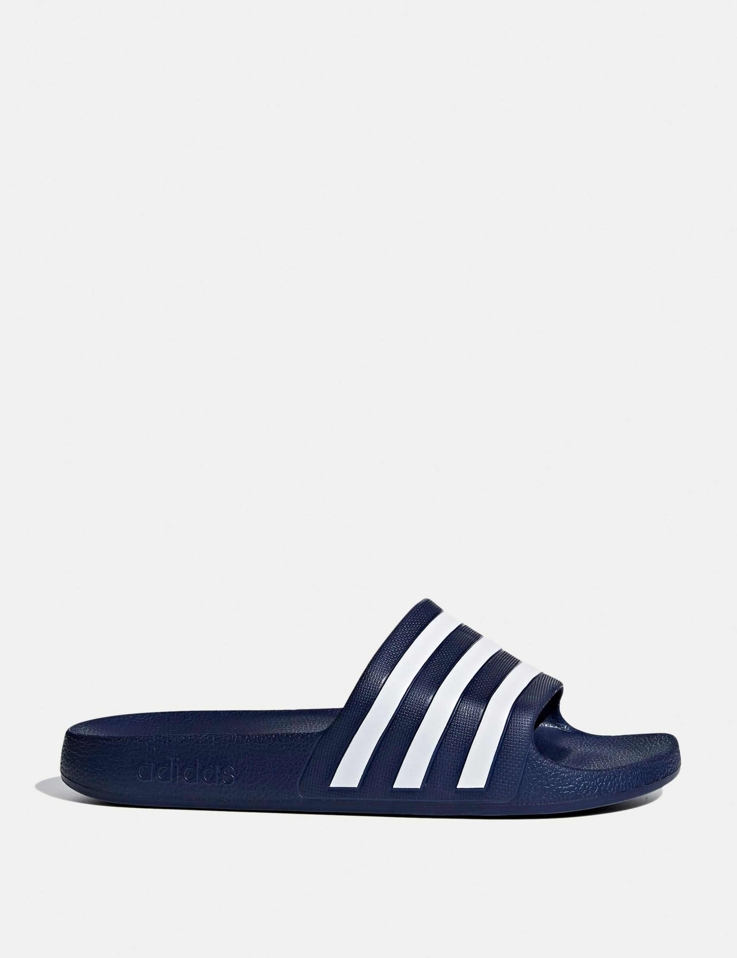 Adilette Aqua Striped Sliders