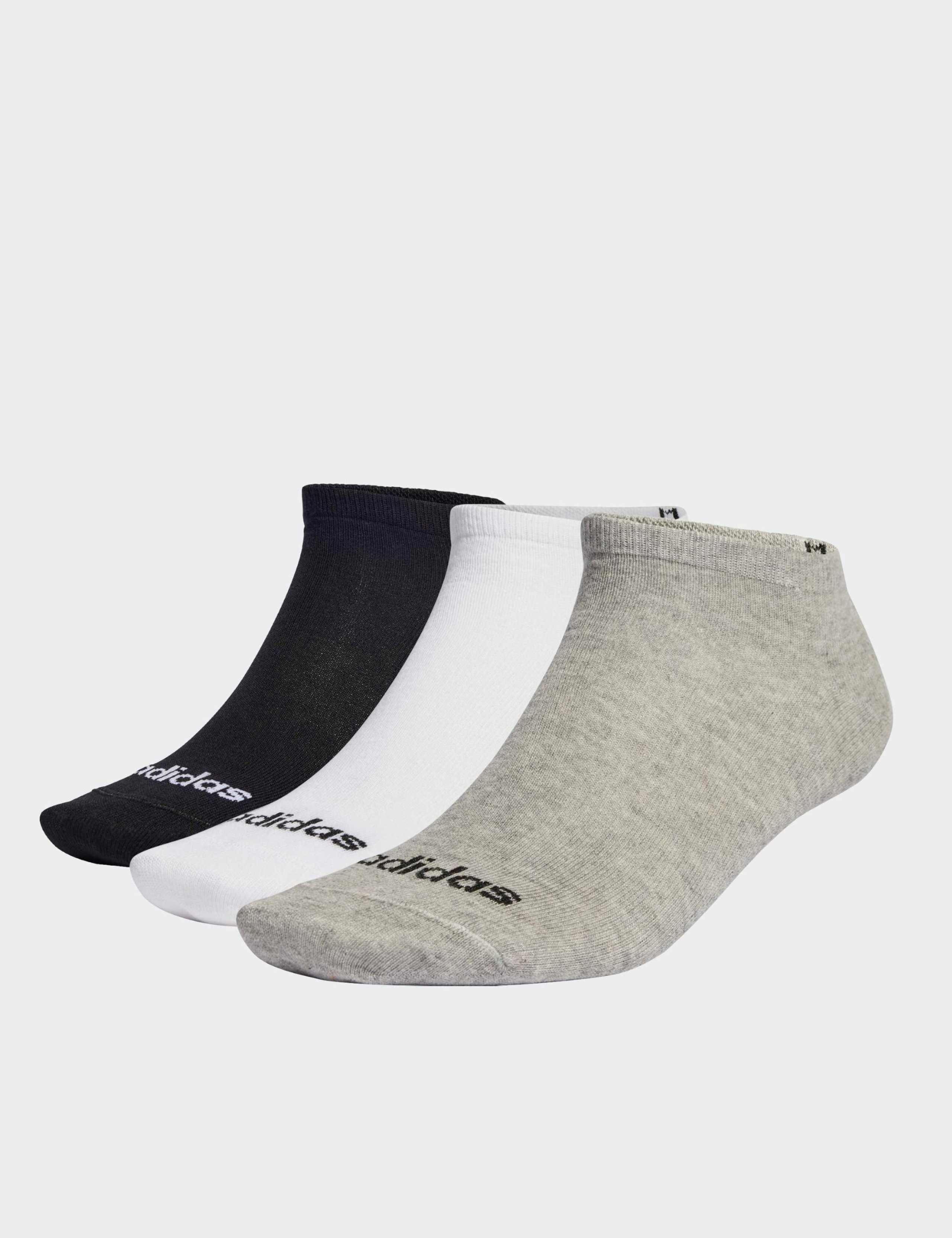 3 Pack Thin Linear Low Cut Socks