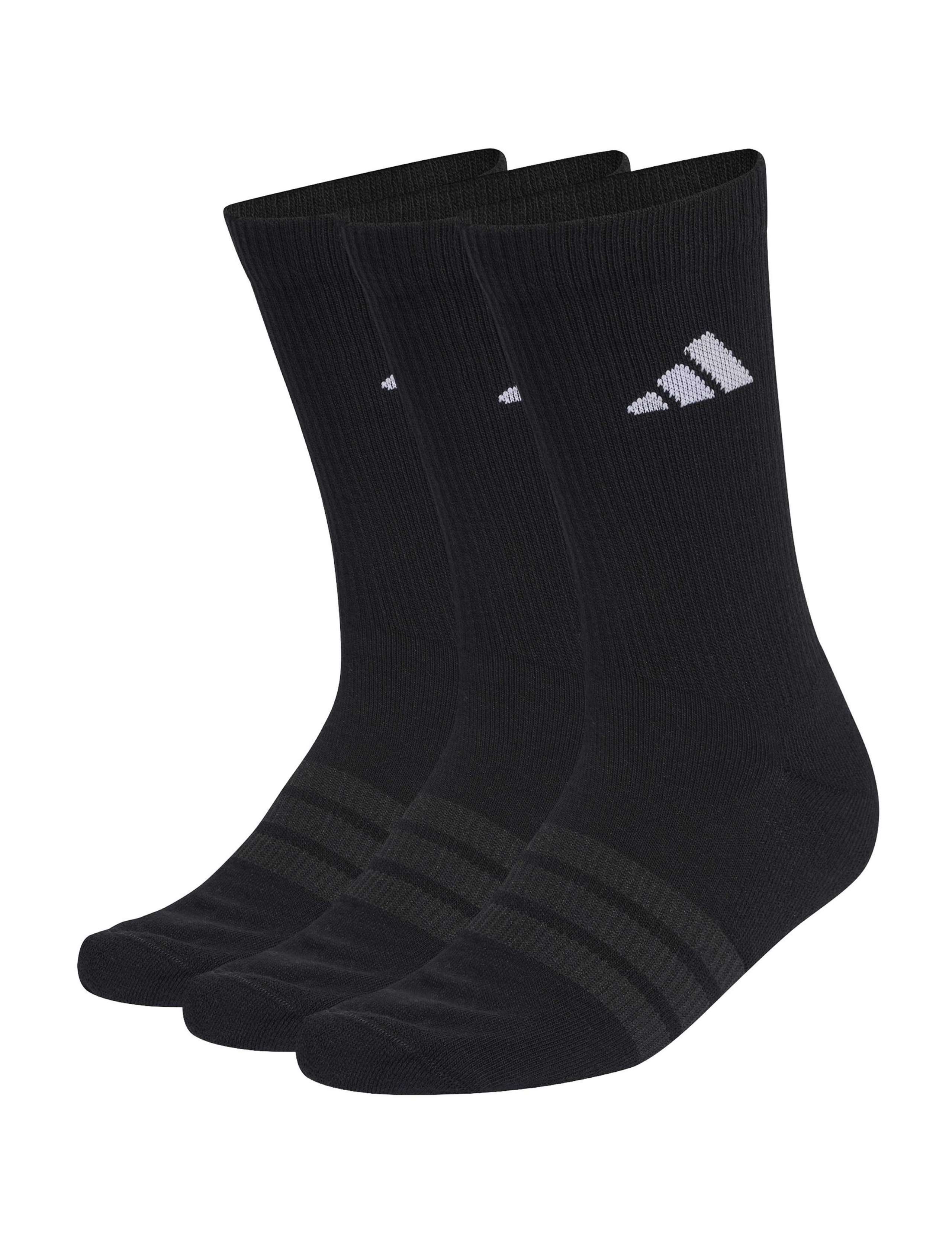 Cushioned Crew Socks 3 Pack Embroidered