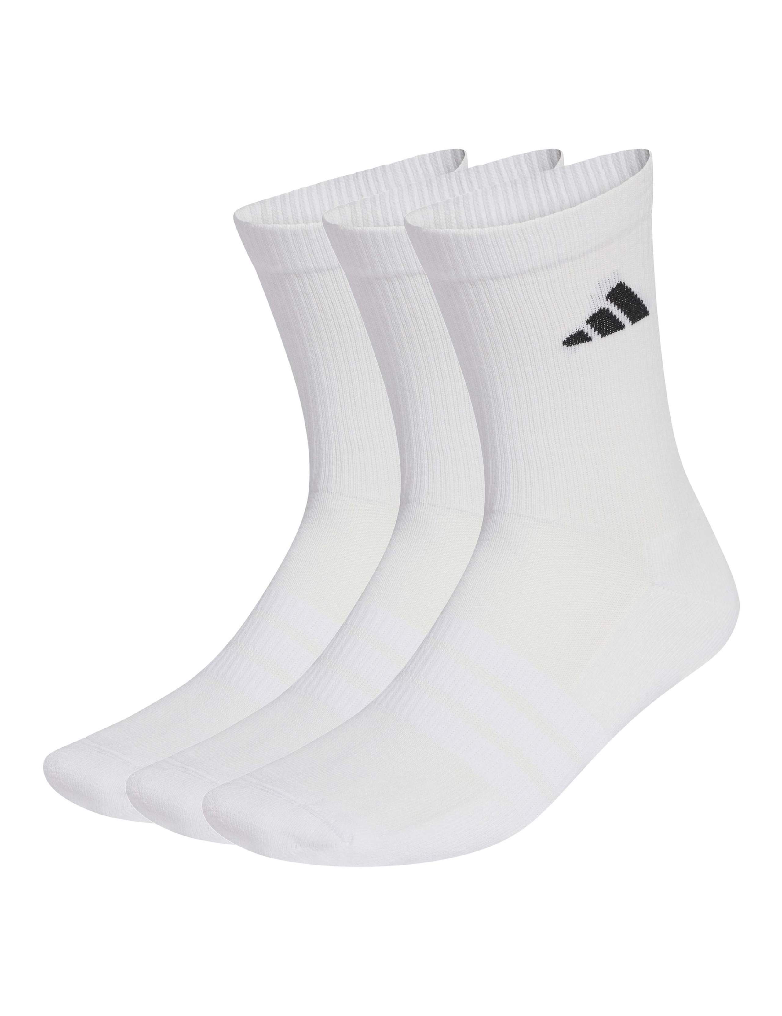 Cushioned Crew Socks 3 Pack Embroidered