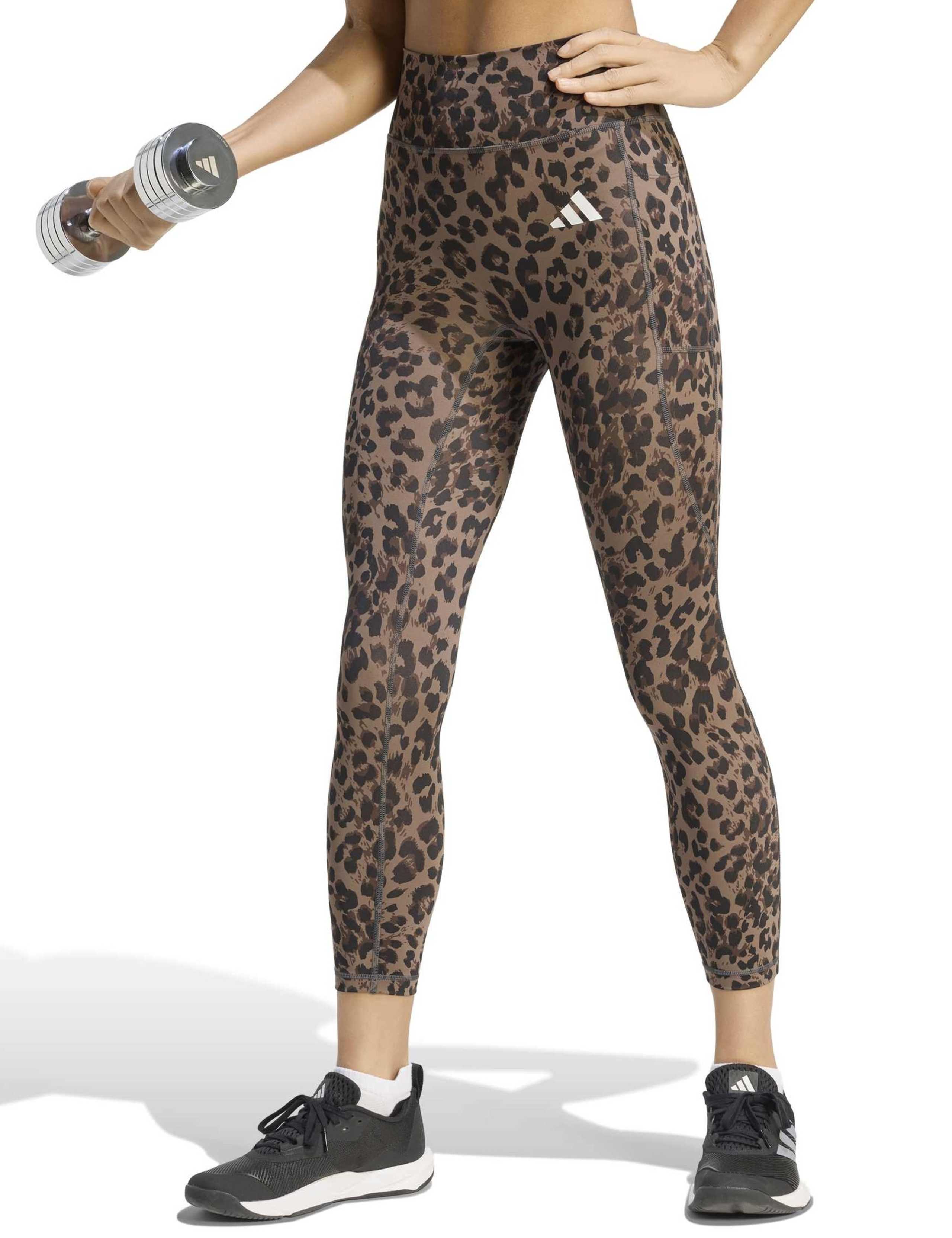 3-Stripes Leopard High Waisted 7/8 Leggings