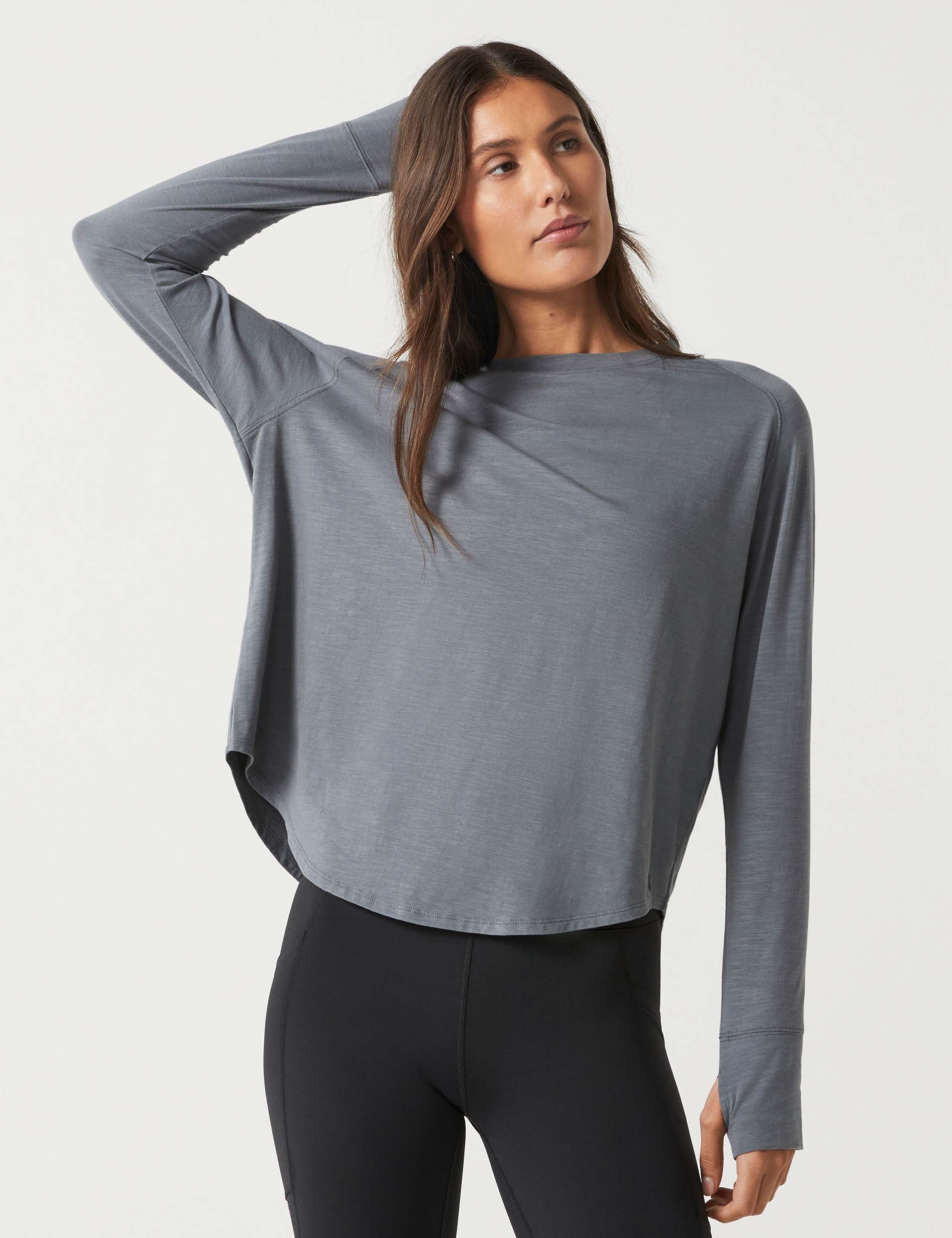 Clare Vintage Washed Slub Long Sleeve Top