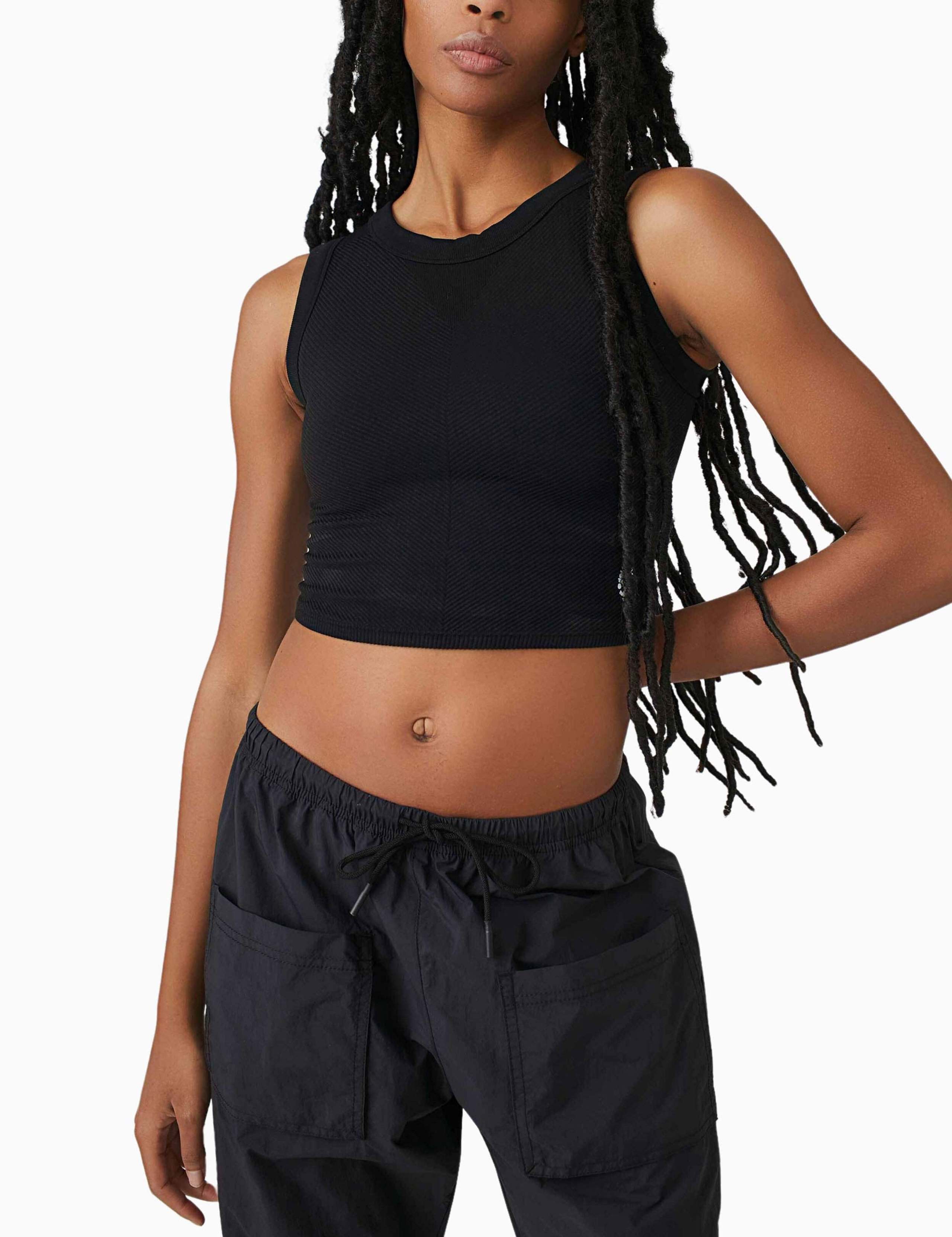 Free Throw Rib Crop Vest Top
