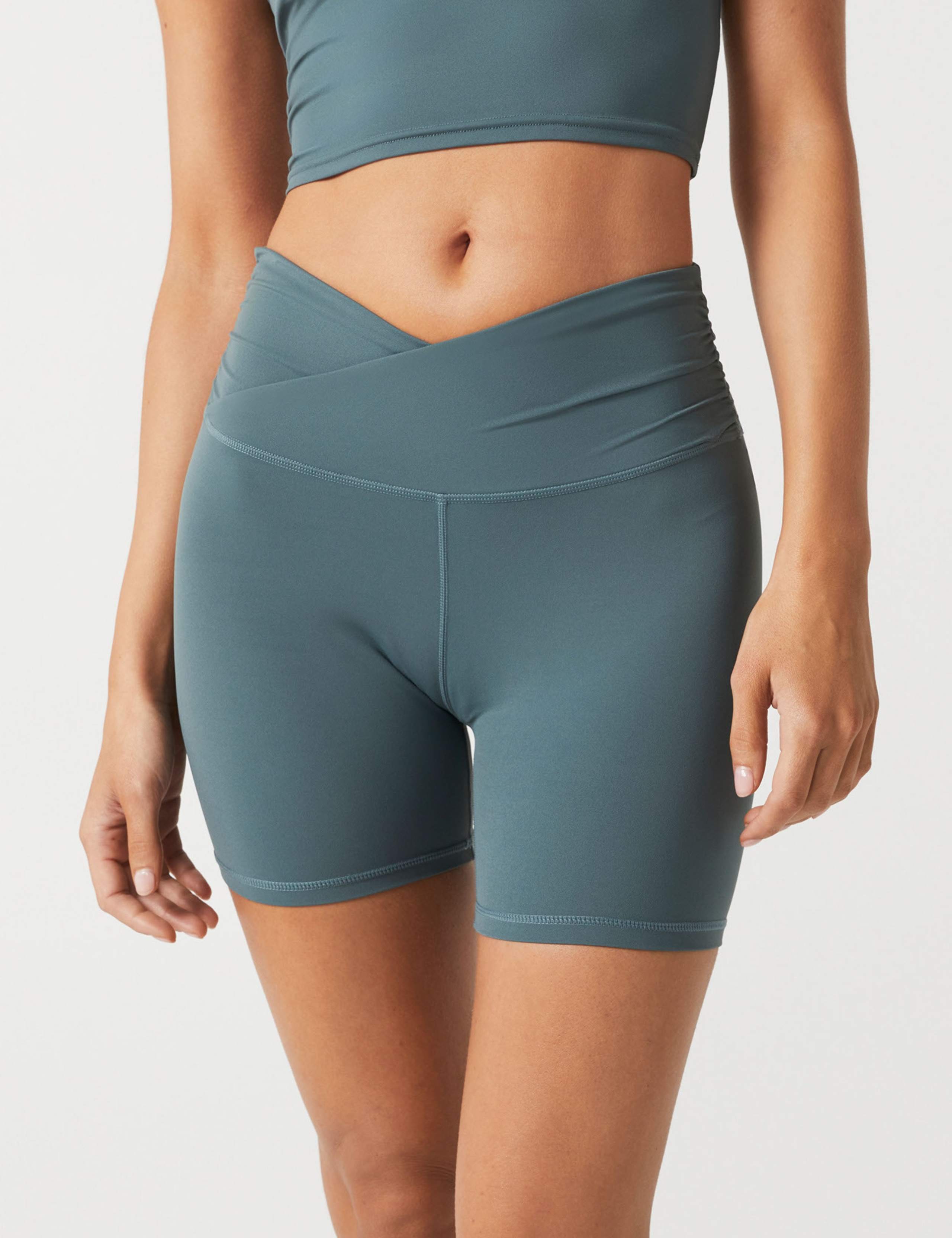 Addison High Waisted Wrap Waistband Shorts