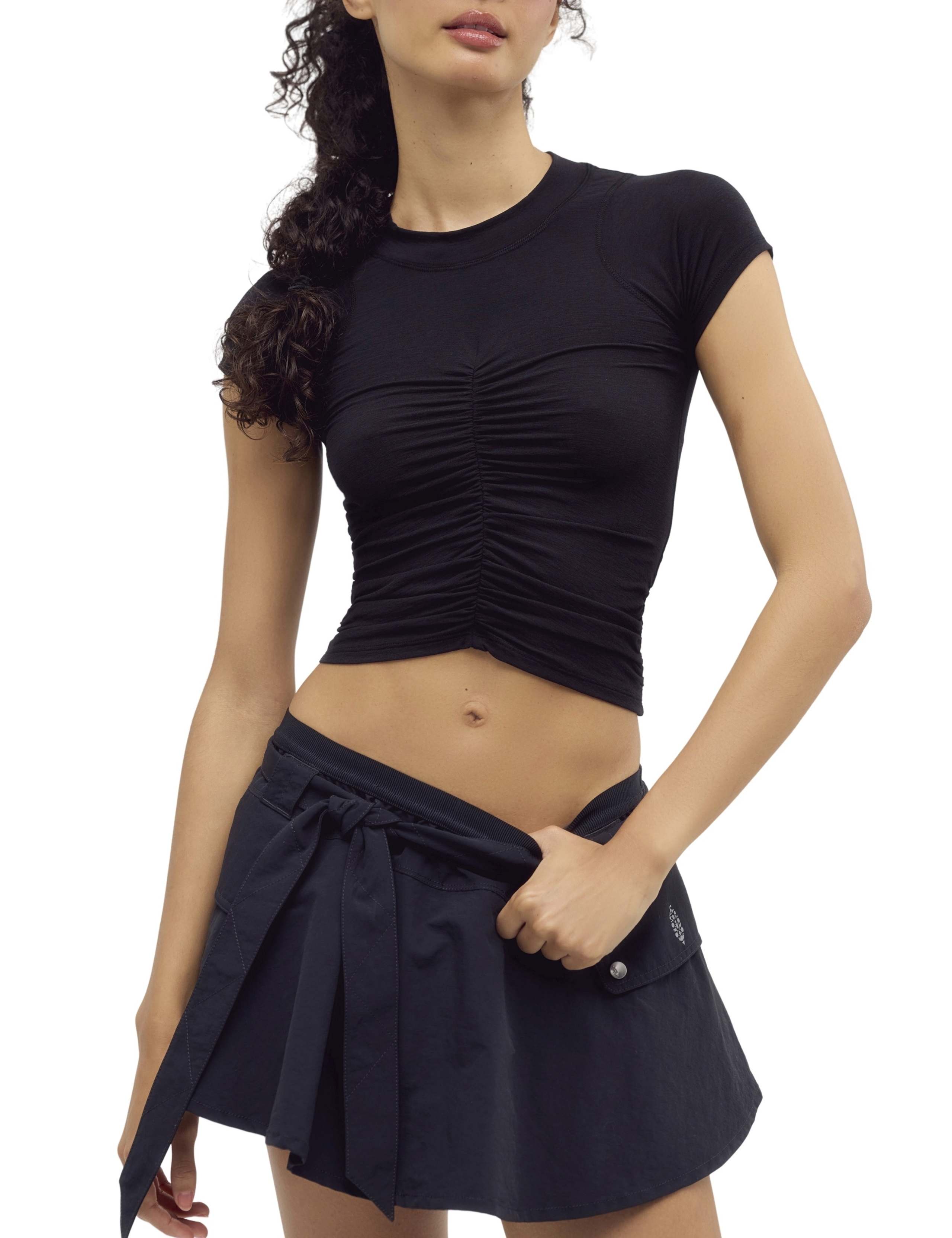 Ruched Crop T-Shirt