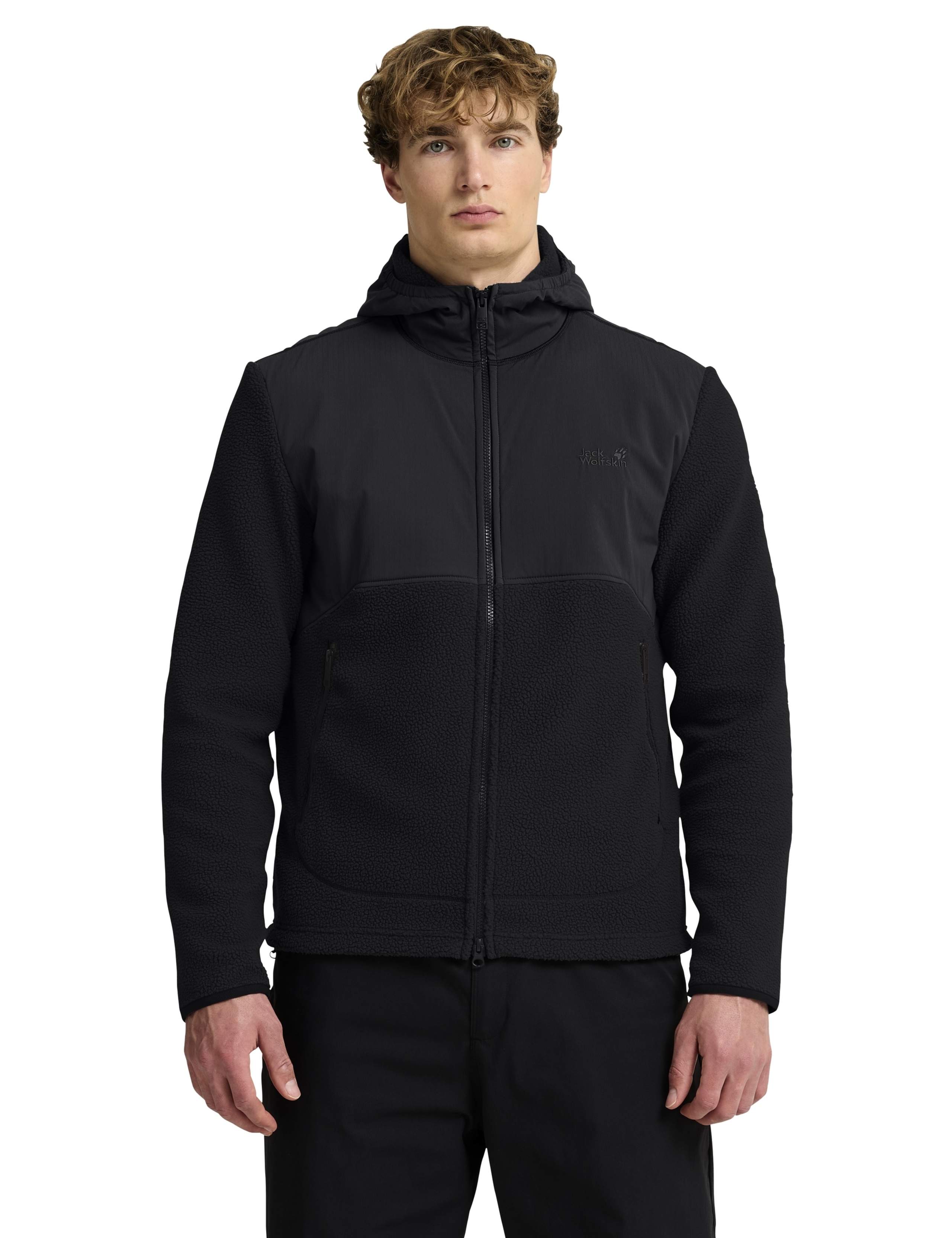 Lite Curl Hooded Full Zip Fleece