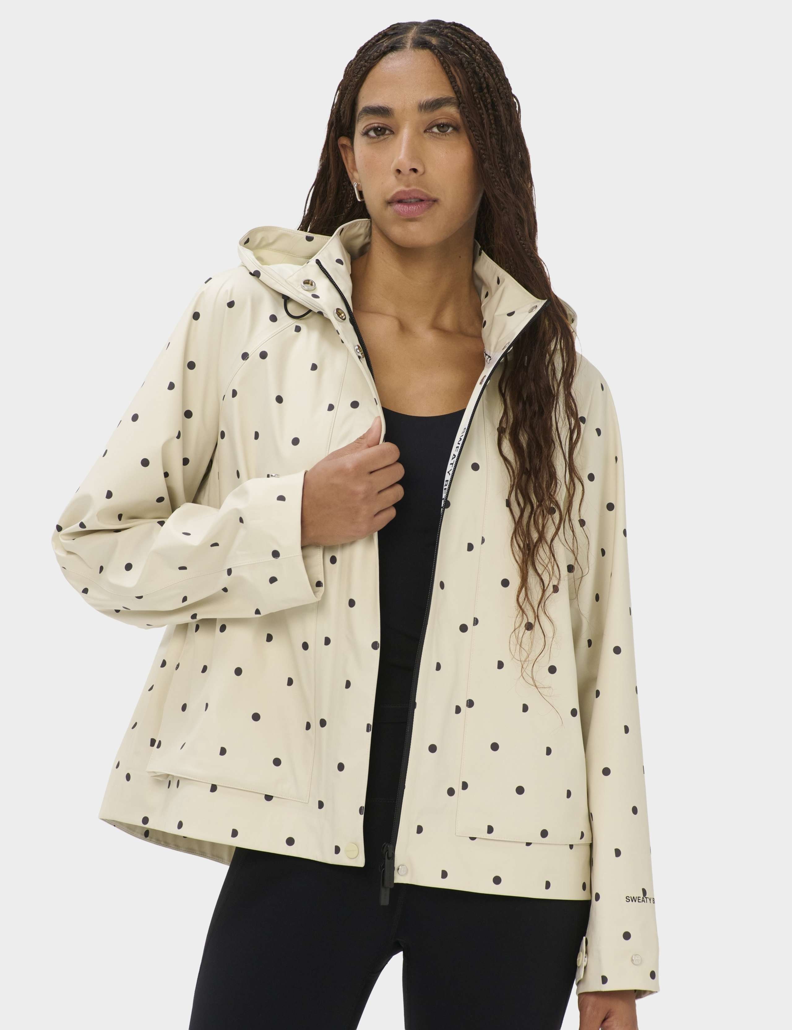Motion Waterproof Polka Dot Cropped Parka
