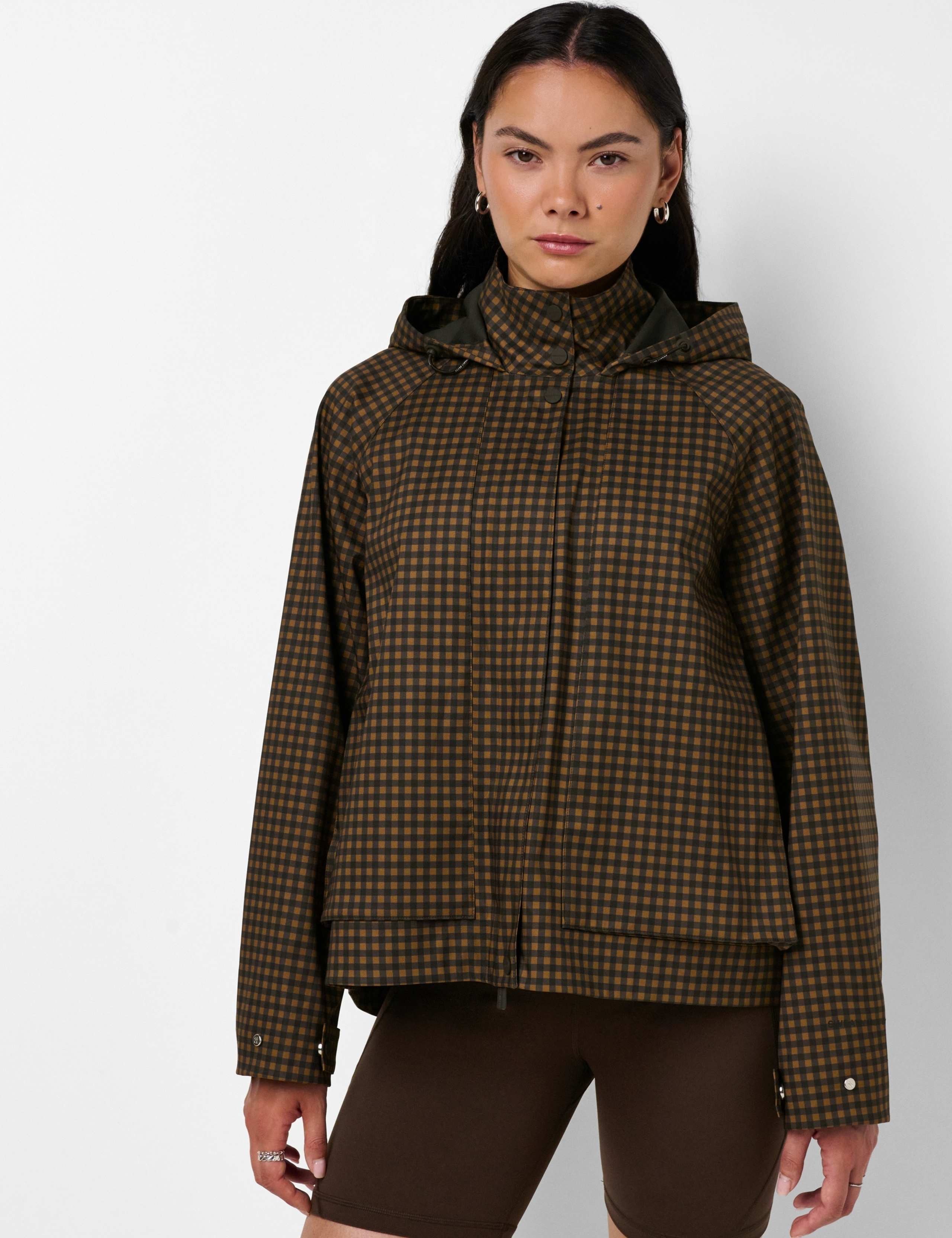 Motion Waterproof Polka Dot Cropped Parka