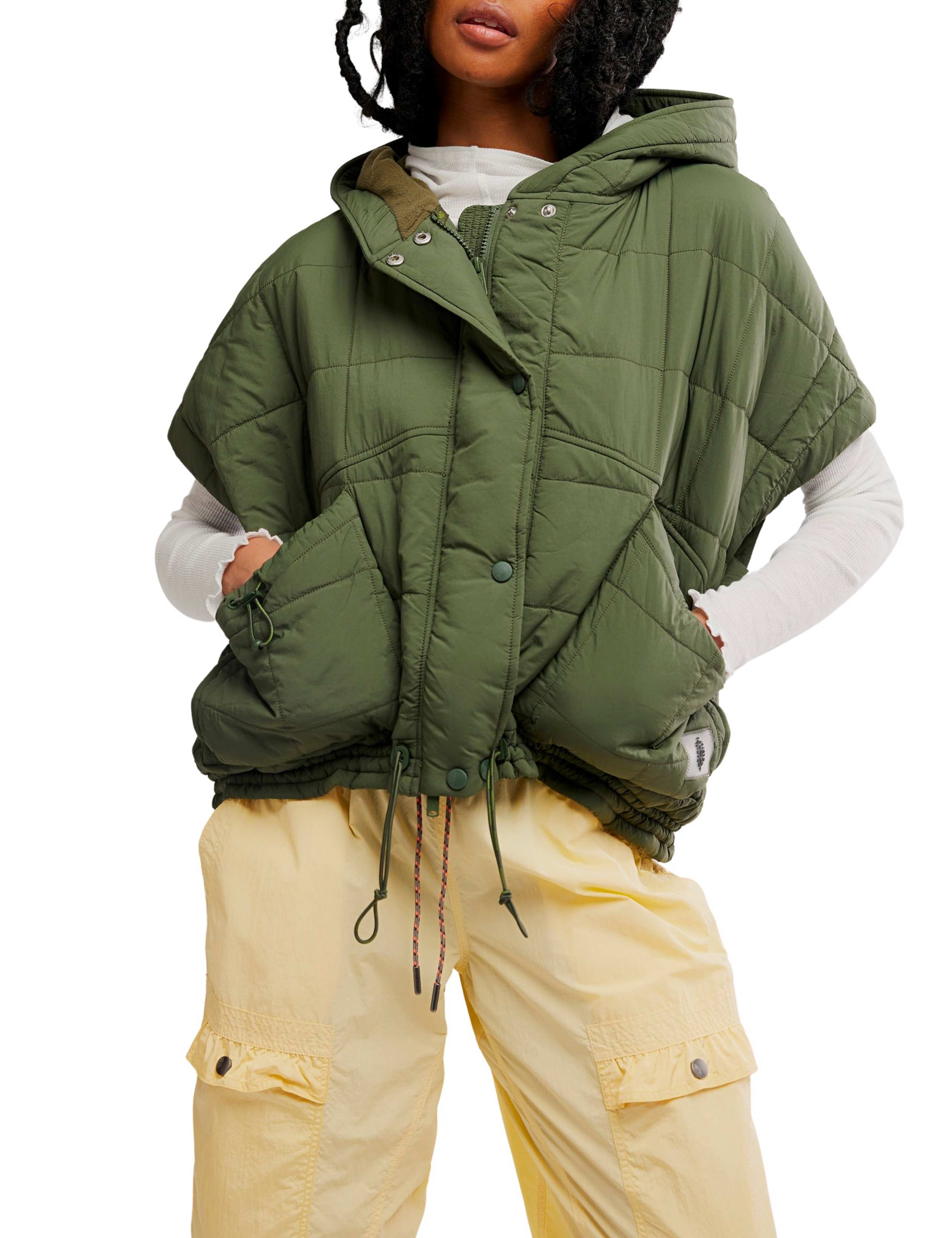 Happy Trails Hooded Padded Relaxed Poncho