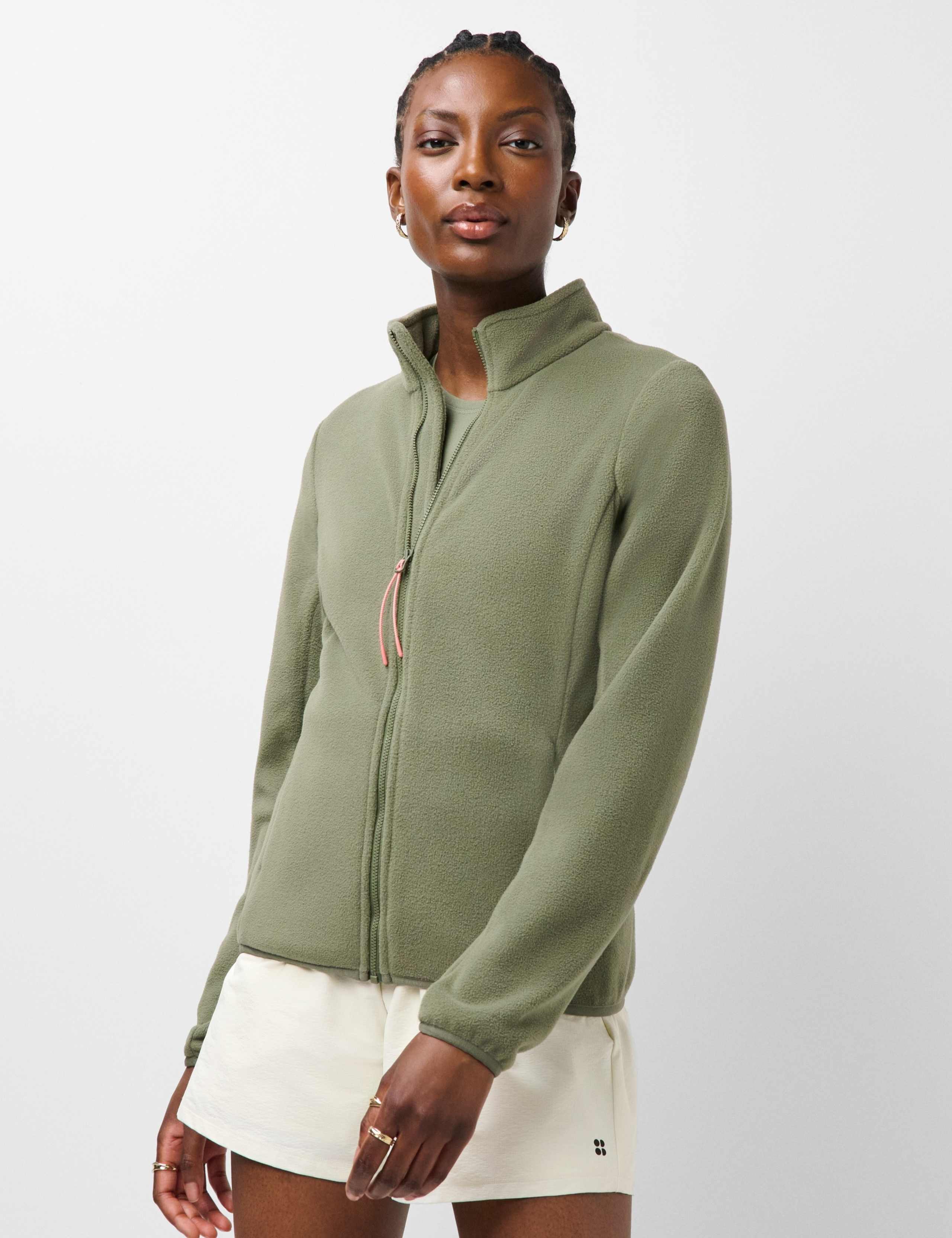 Evergreen Zip Up Funnel Neck Sports Fleece