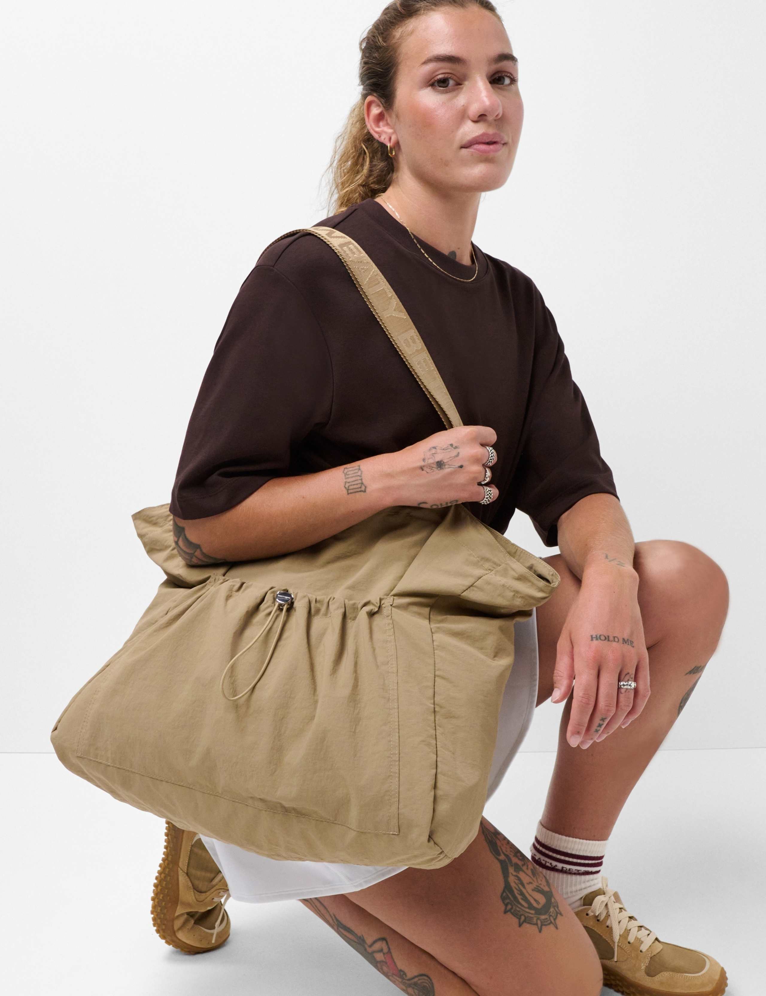 Ruched Tote Bag