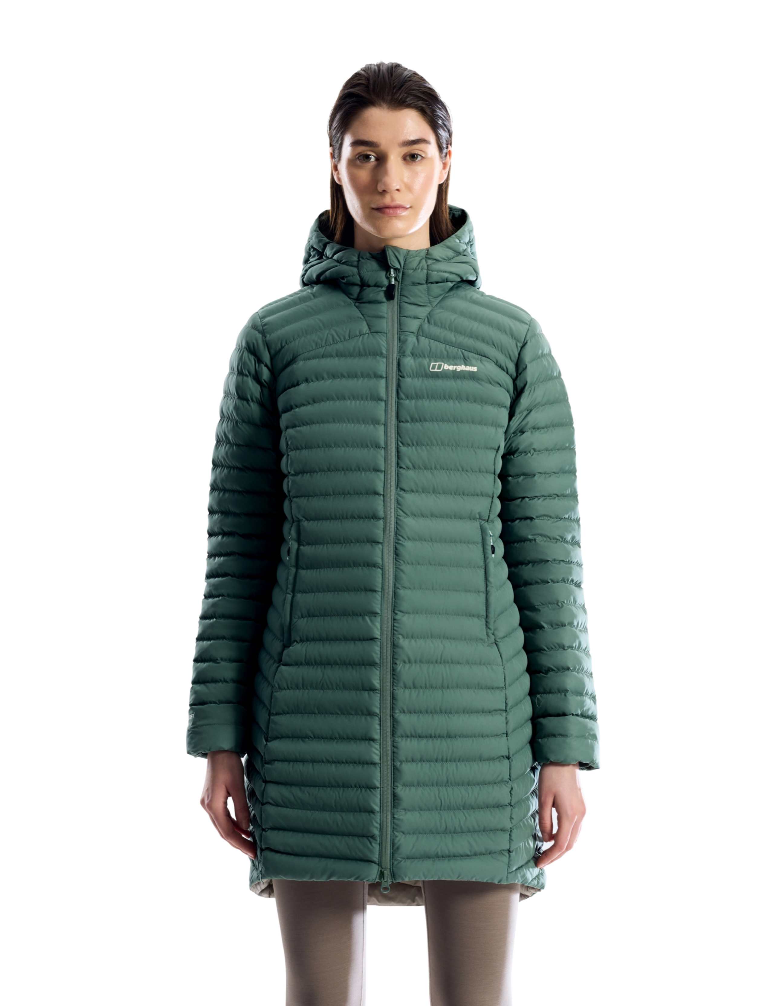Nula High Neck Hooded Long Puffer Jacket