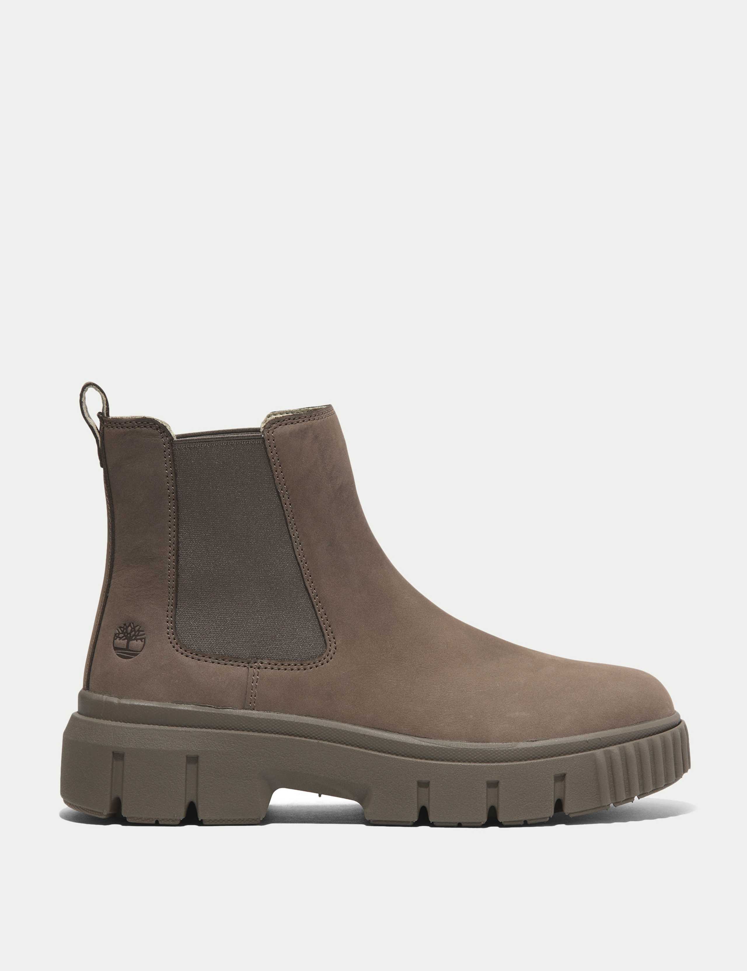Greyfield Leather Chelsea Flatform Boots