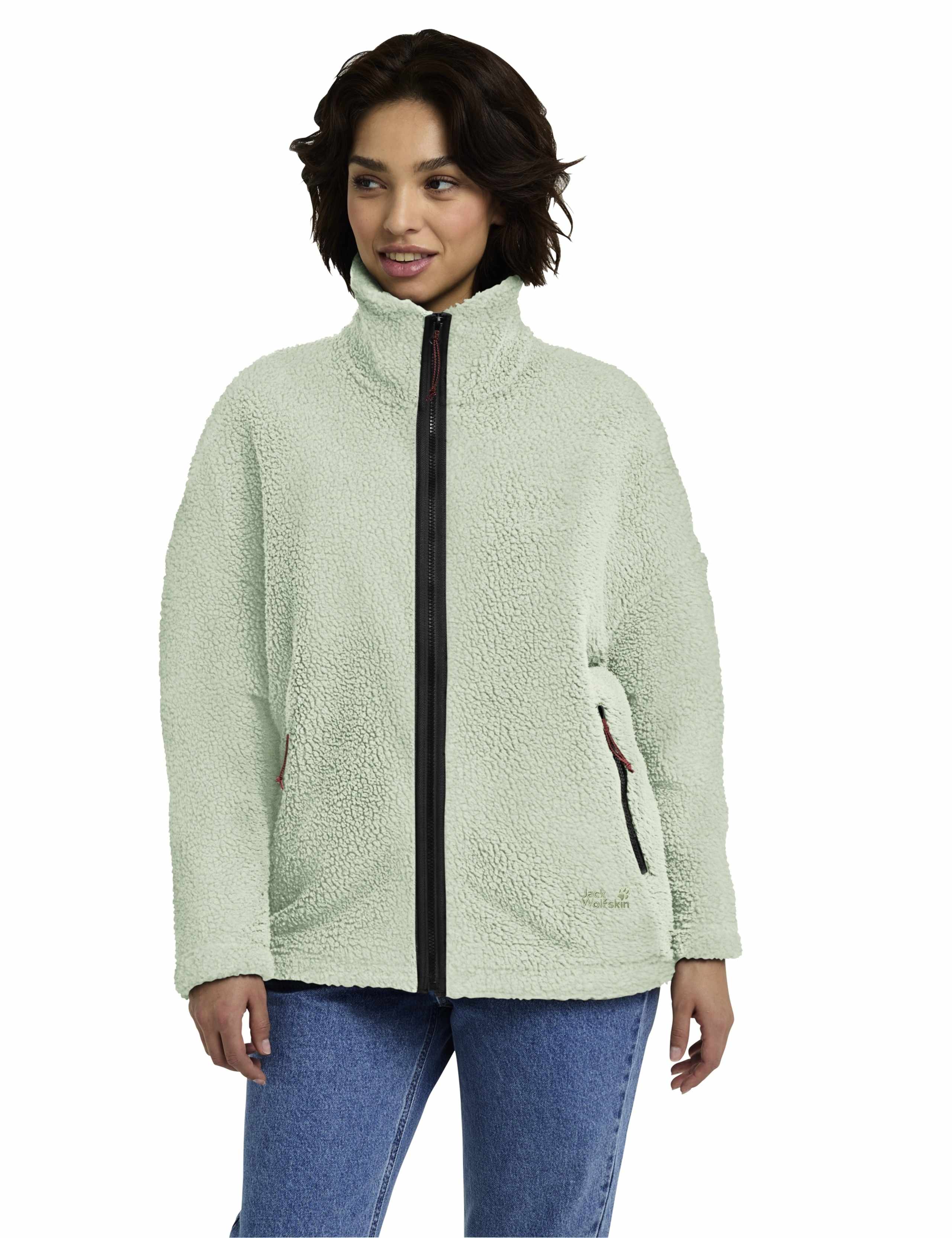 Stone Lite High Neck Relaxed Fleece Jacket