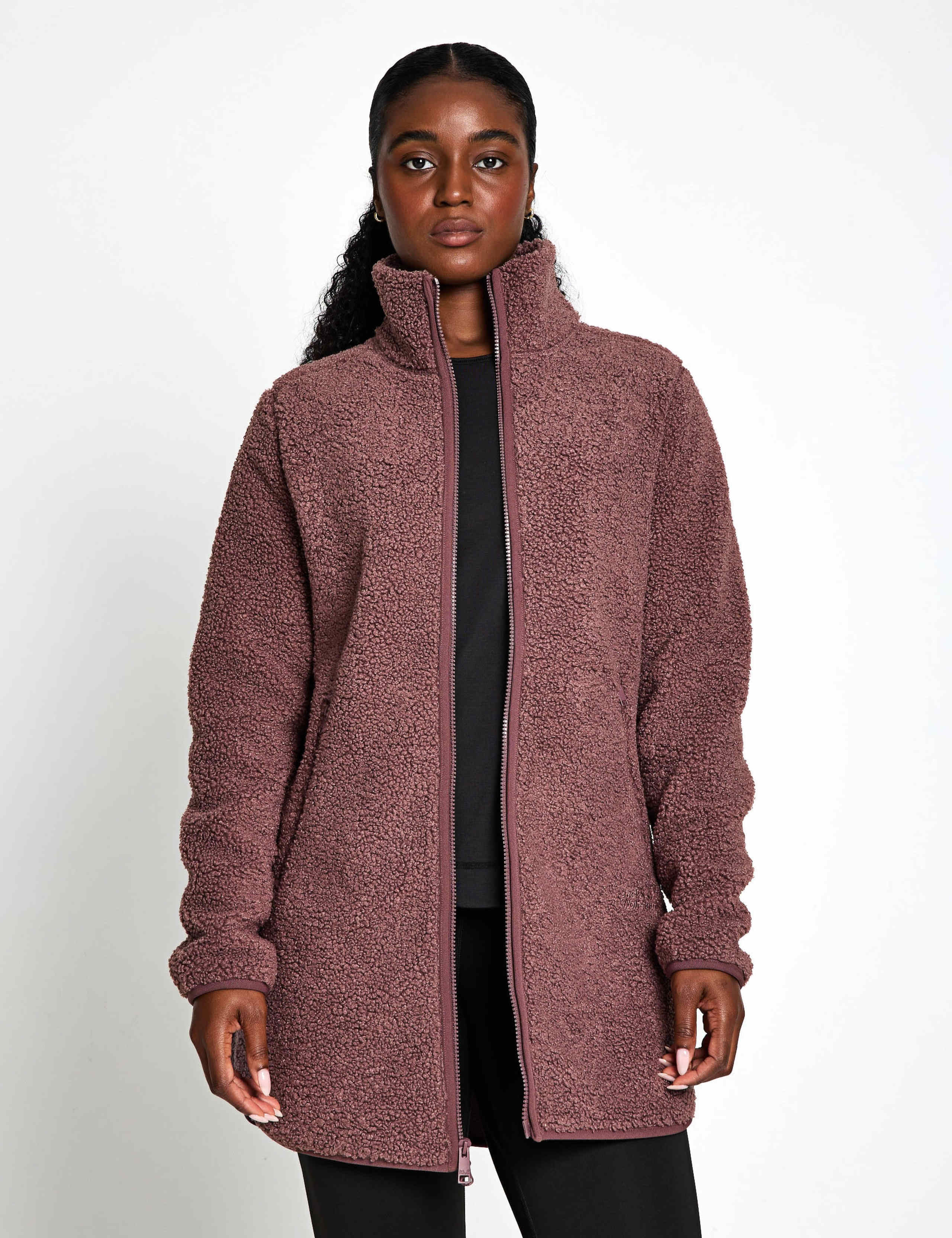 Stone Lite High Neck Relaxed Fleece Jacket