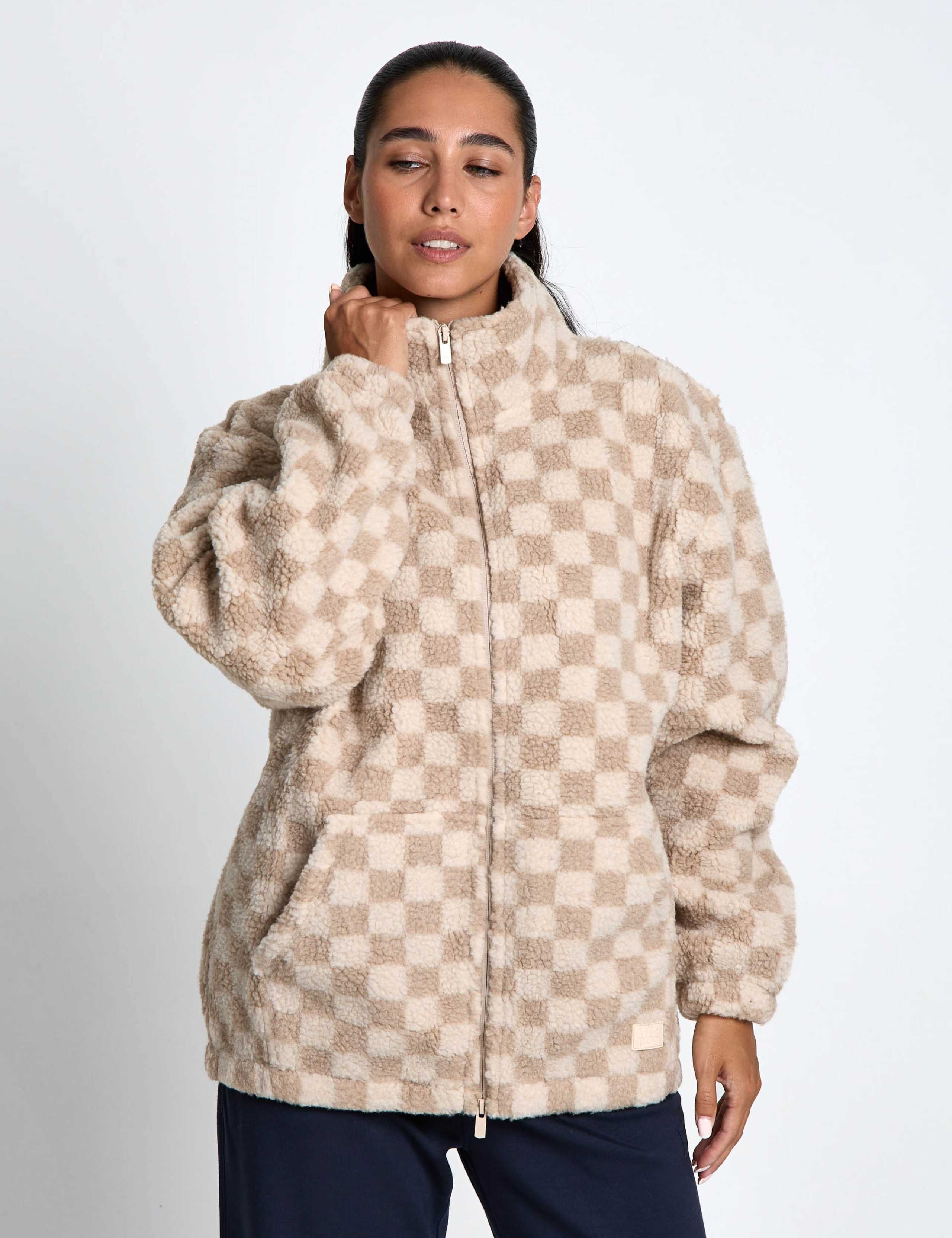 Layla Printed Sherpa Fleece Jacket