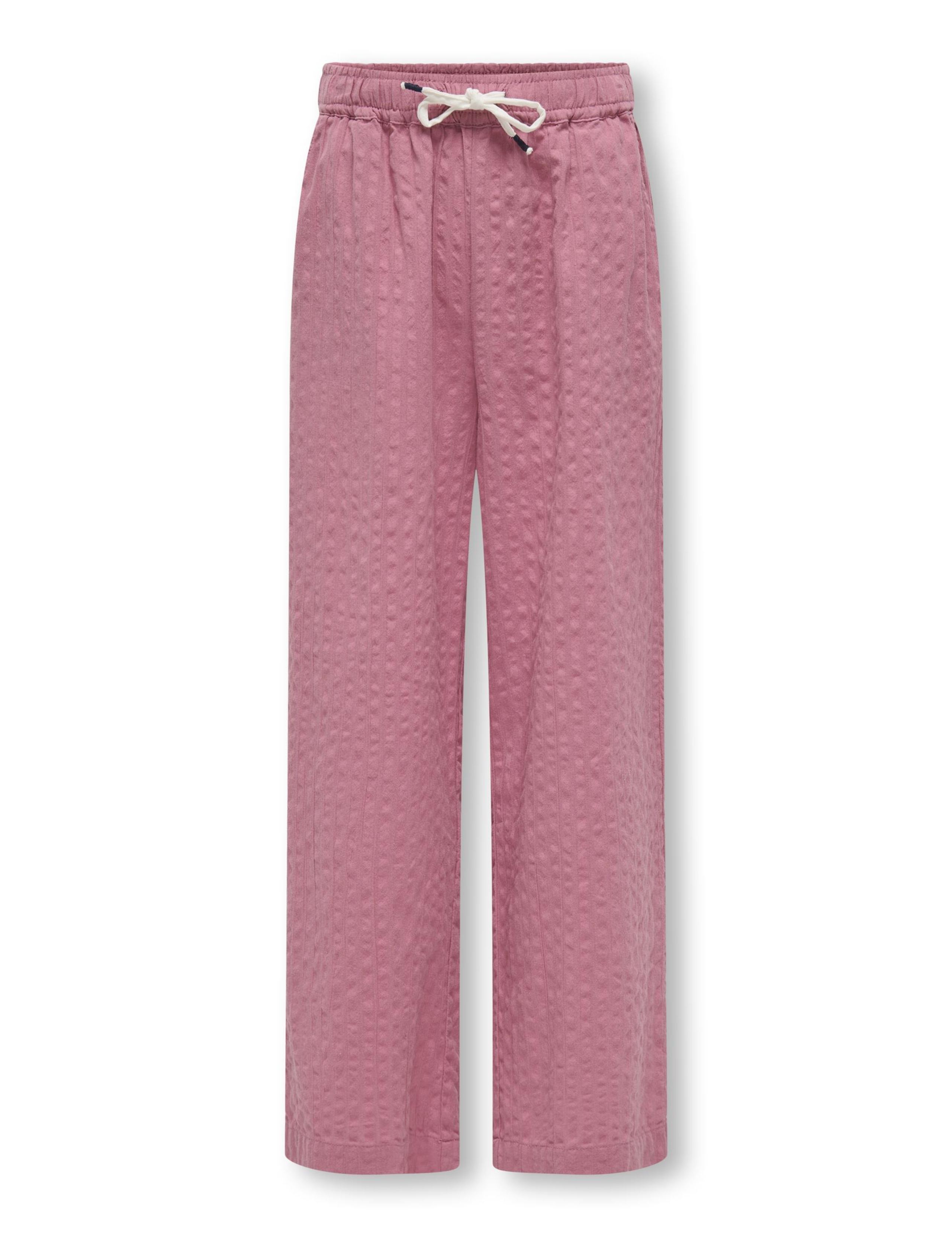 Pure Cotton Textured Trousers (8-14 Yrs)