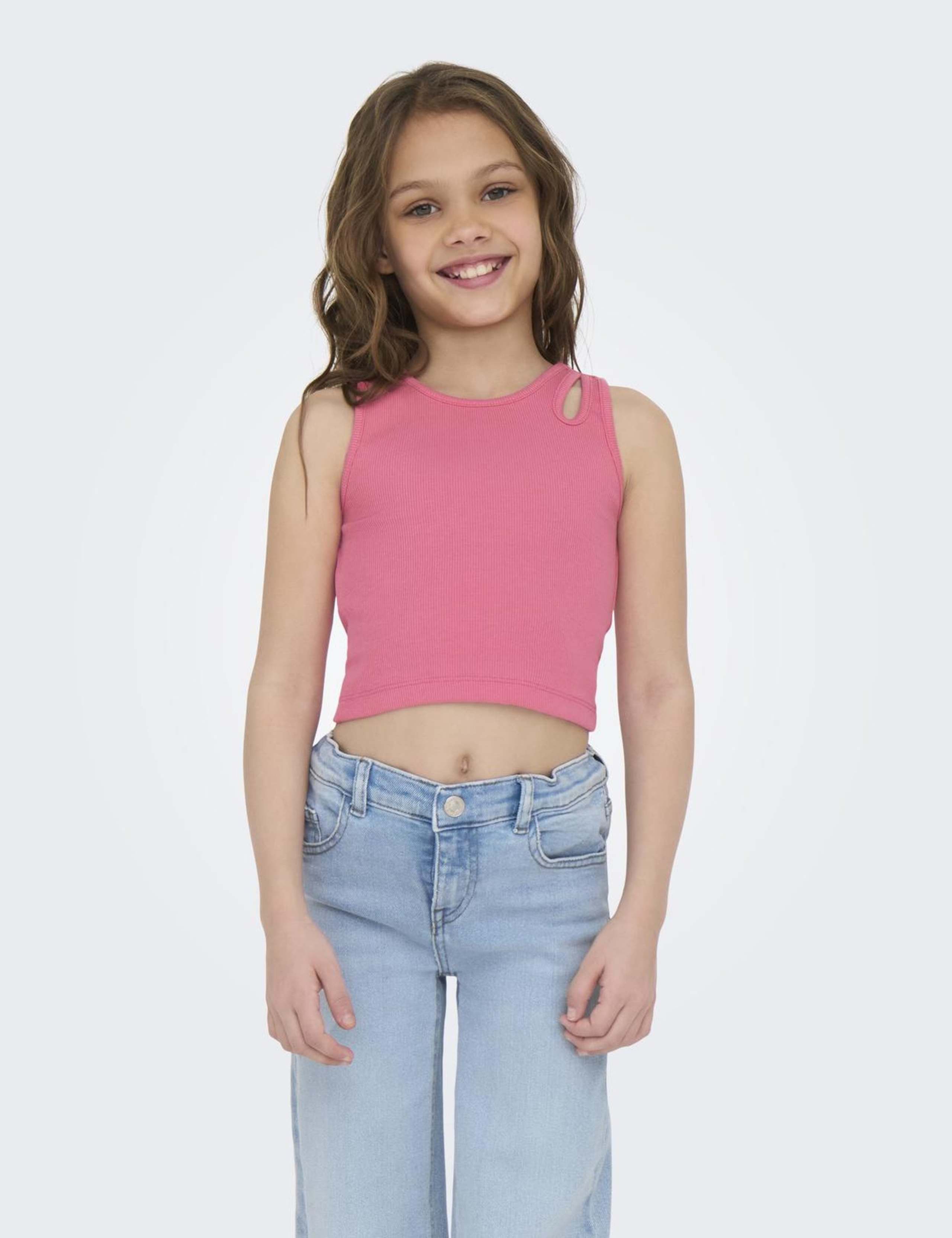 Cotton Rich Cropped Tank Top (7-14 Yrs)