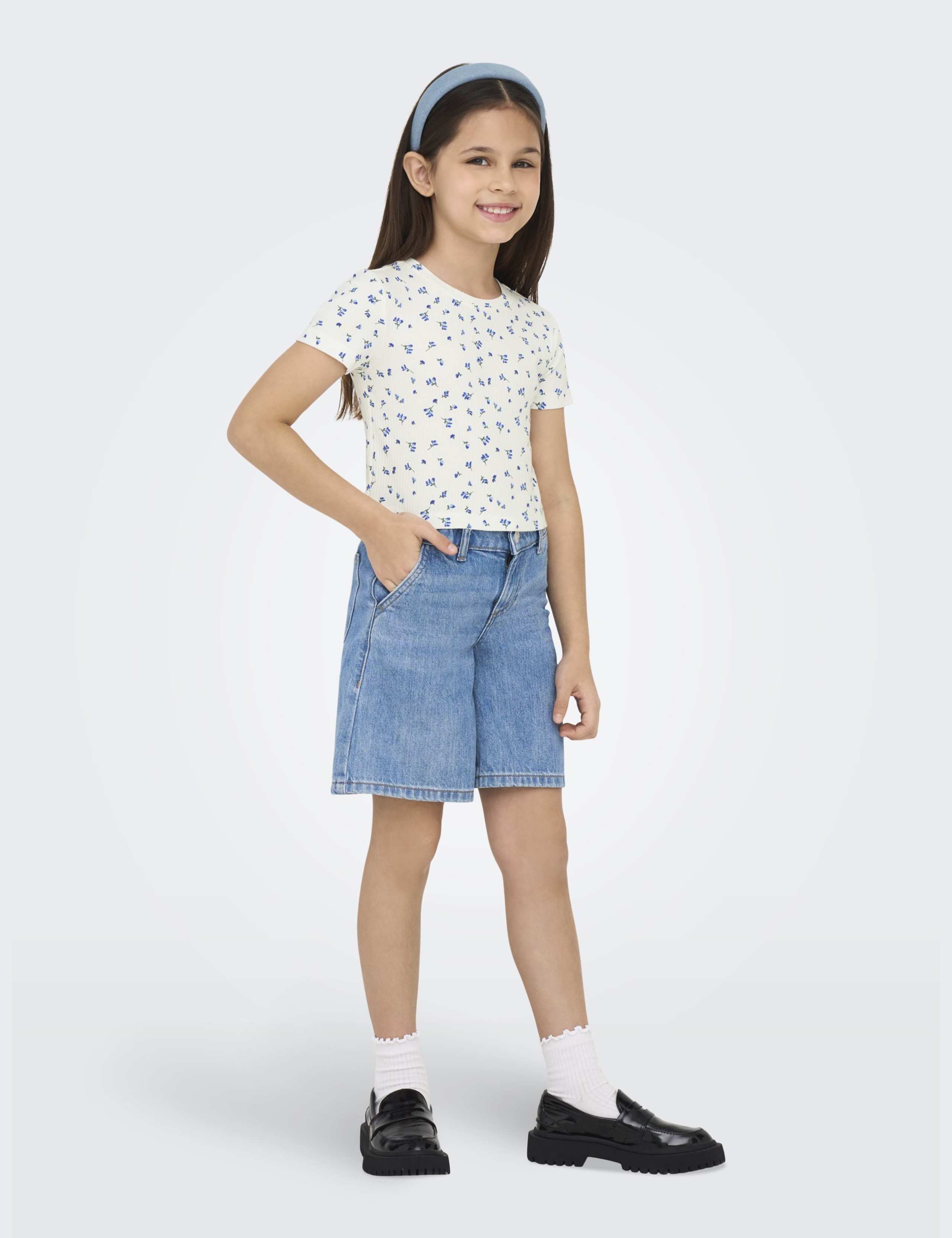 Cotton Rich Floral Cropped Top (7-14 Yrs)