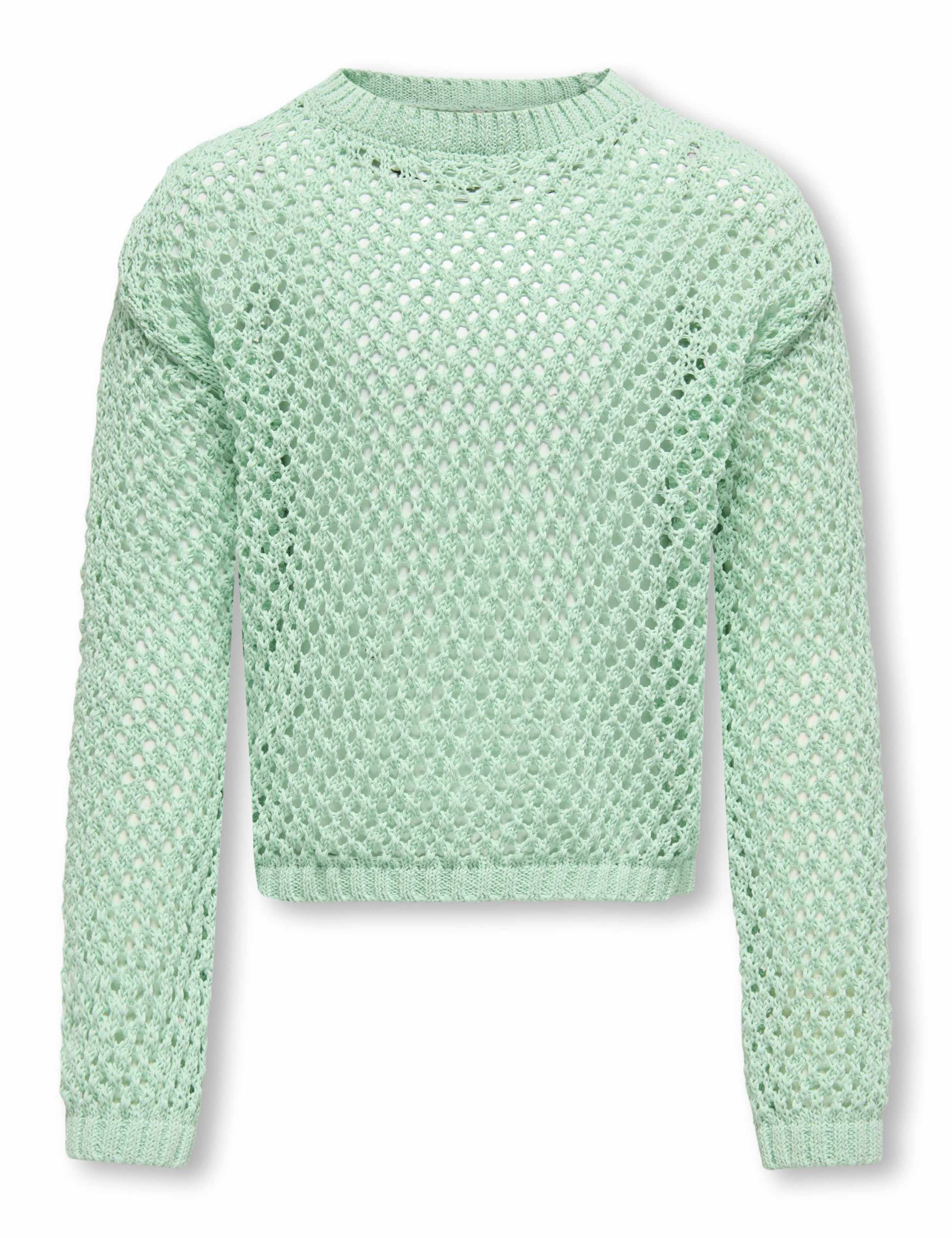 Cotton Blend Open Knit Jumper (7-14 Yrs)