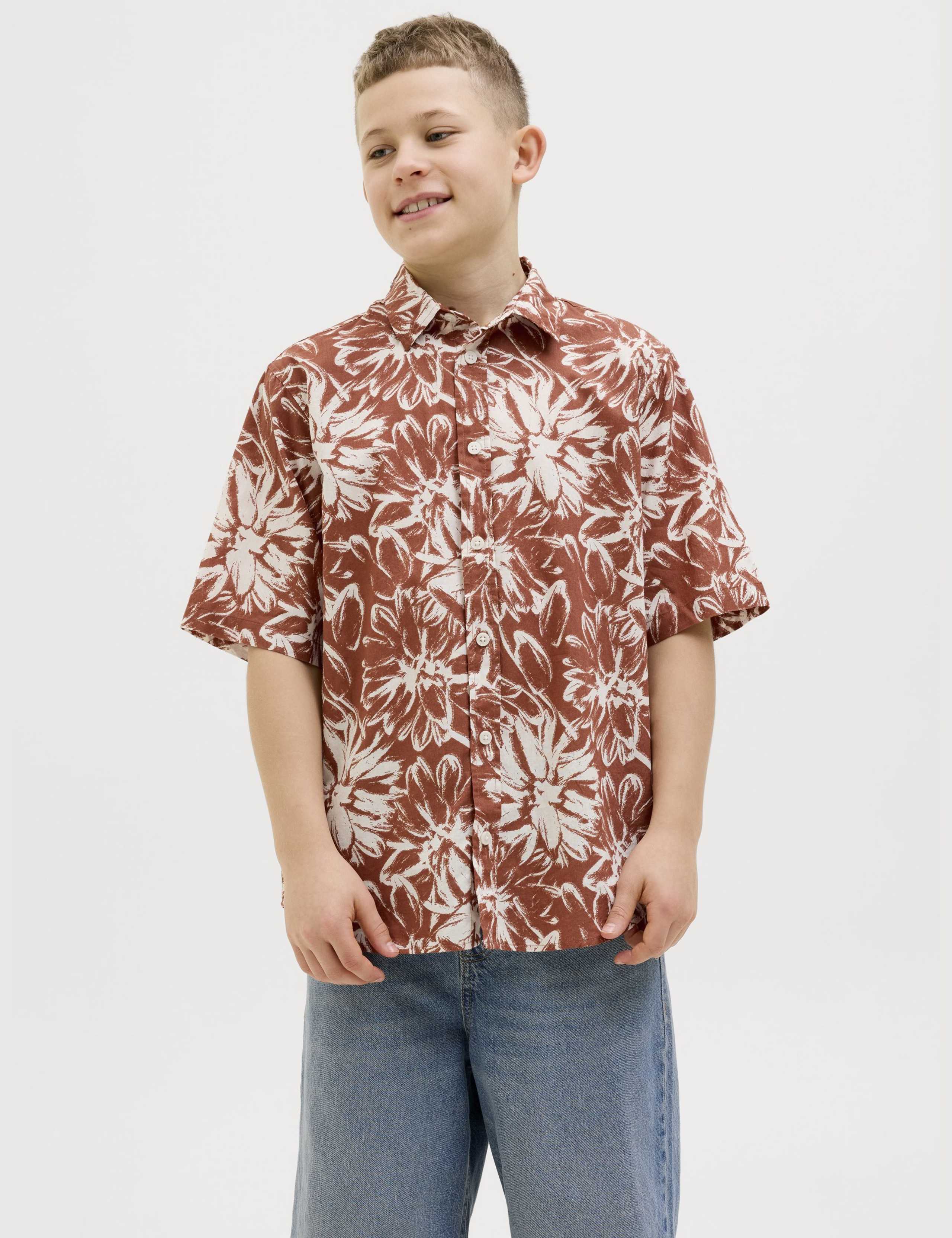 Pure Cotton Patterned Shirt (8-16 Yrs)