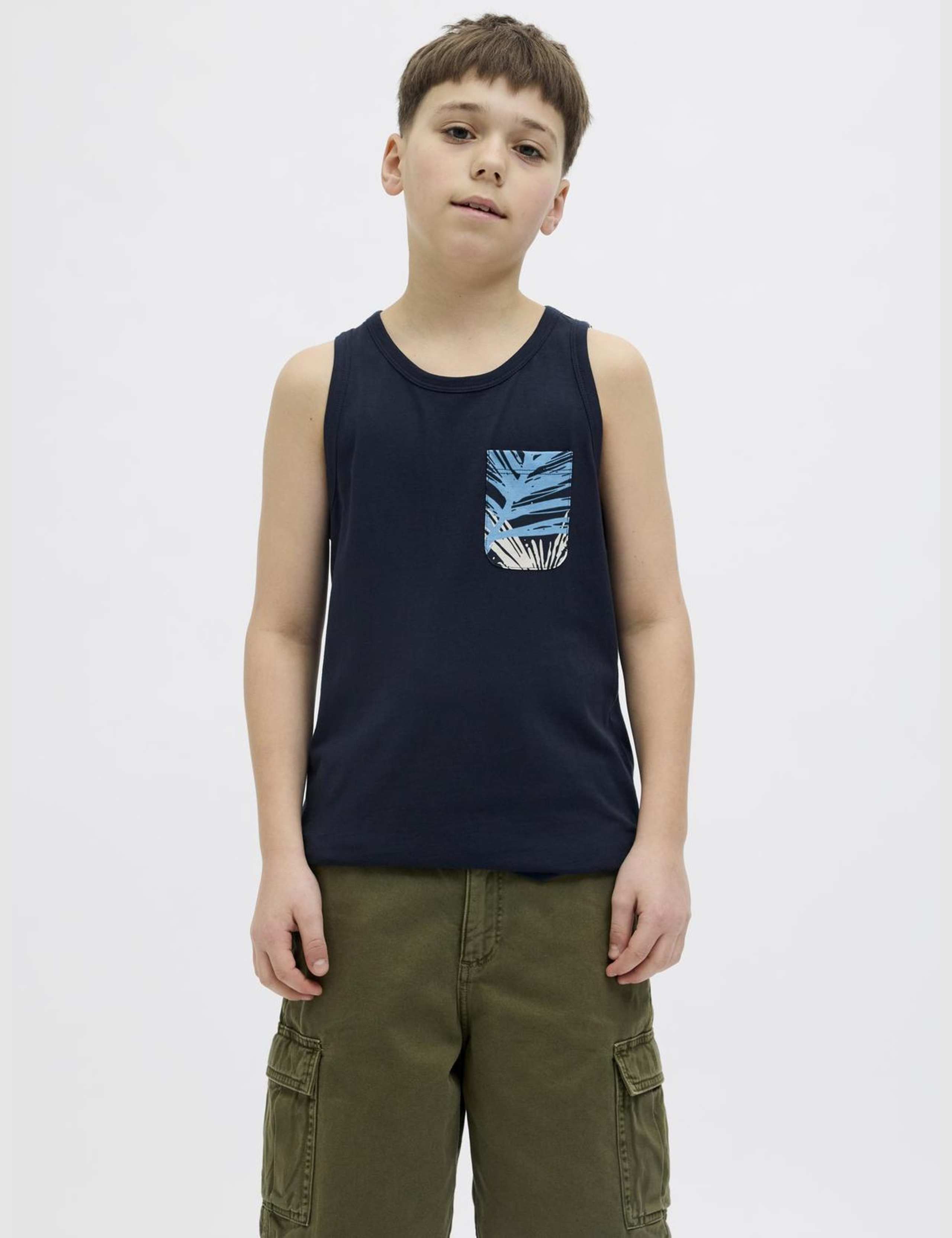 Pure Cotton Hawaiian Pocket Vest (8-16 Yrs)