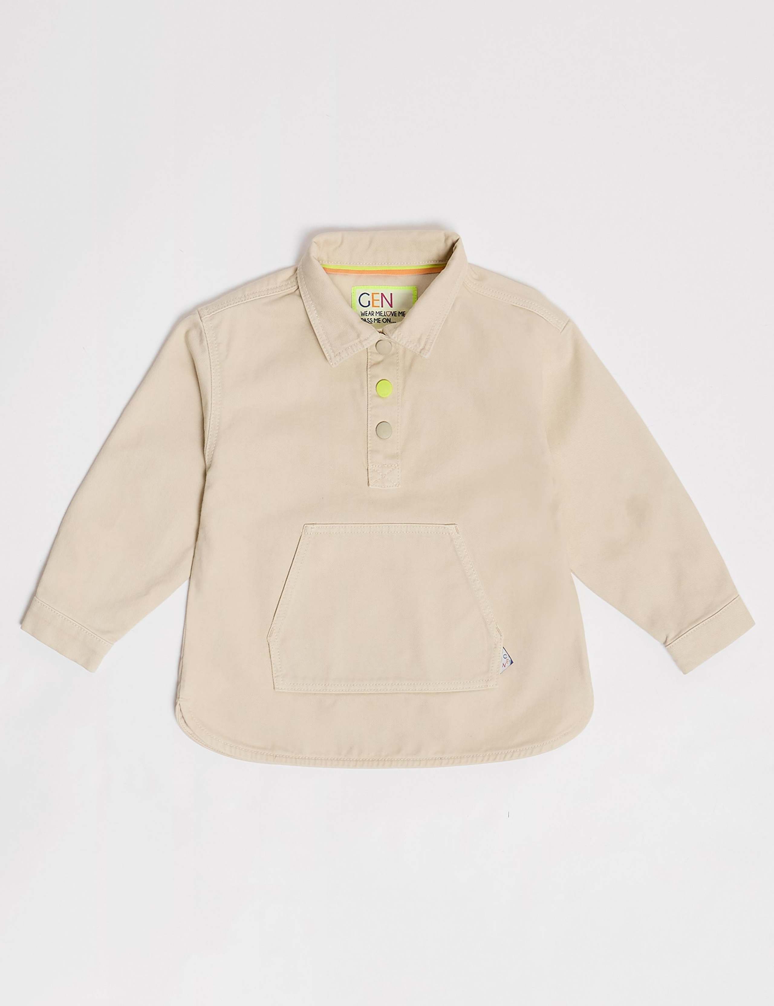 Pure Cotton Popover Shirt (2-8 Yrs)