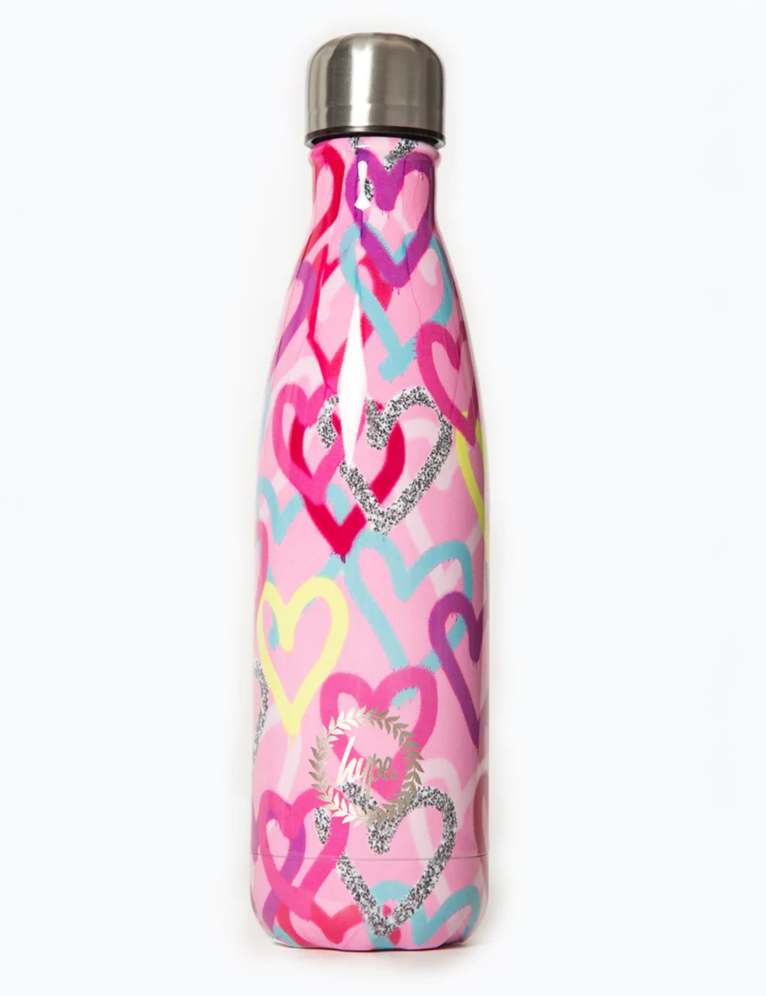 Kids' Graffiti Hearts Print Water Bottle