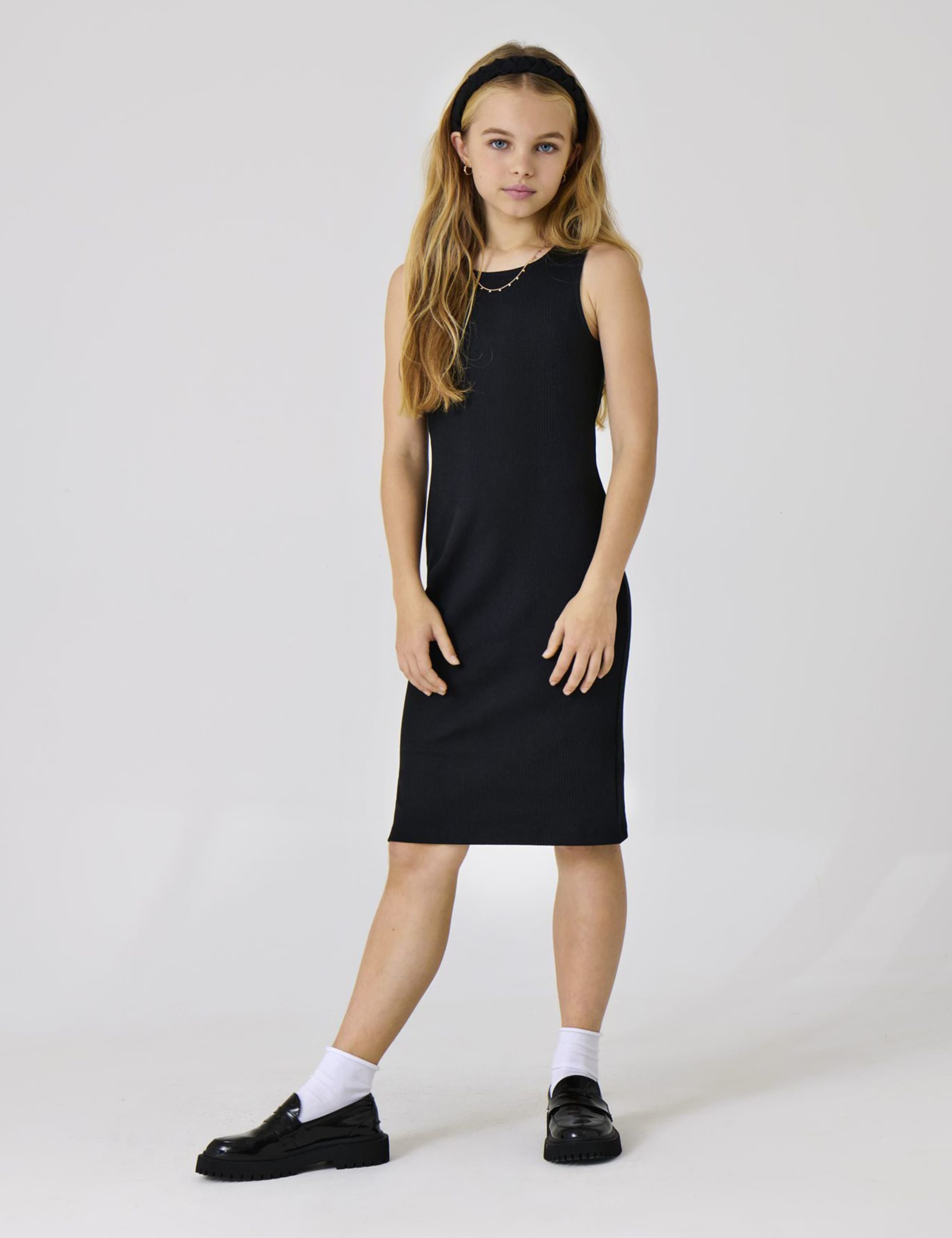 Cotton Rich Ribbed Dress (7-14 Yrs)