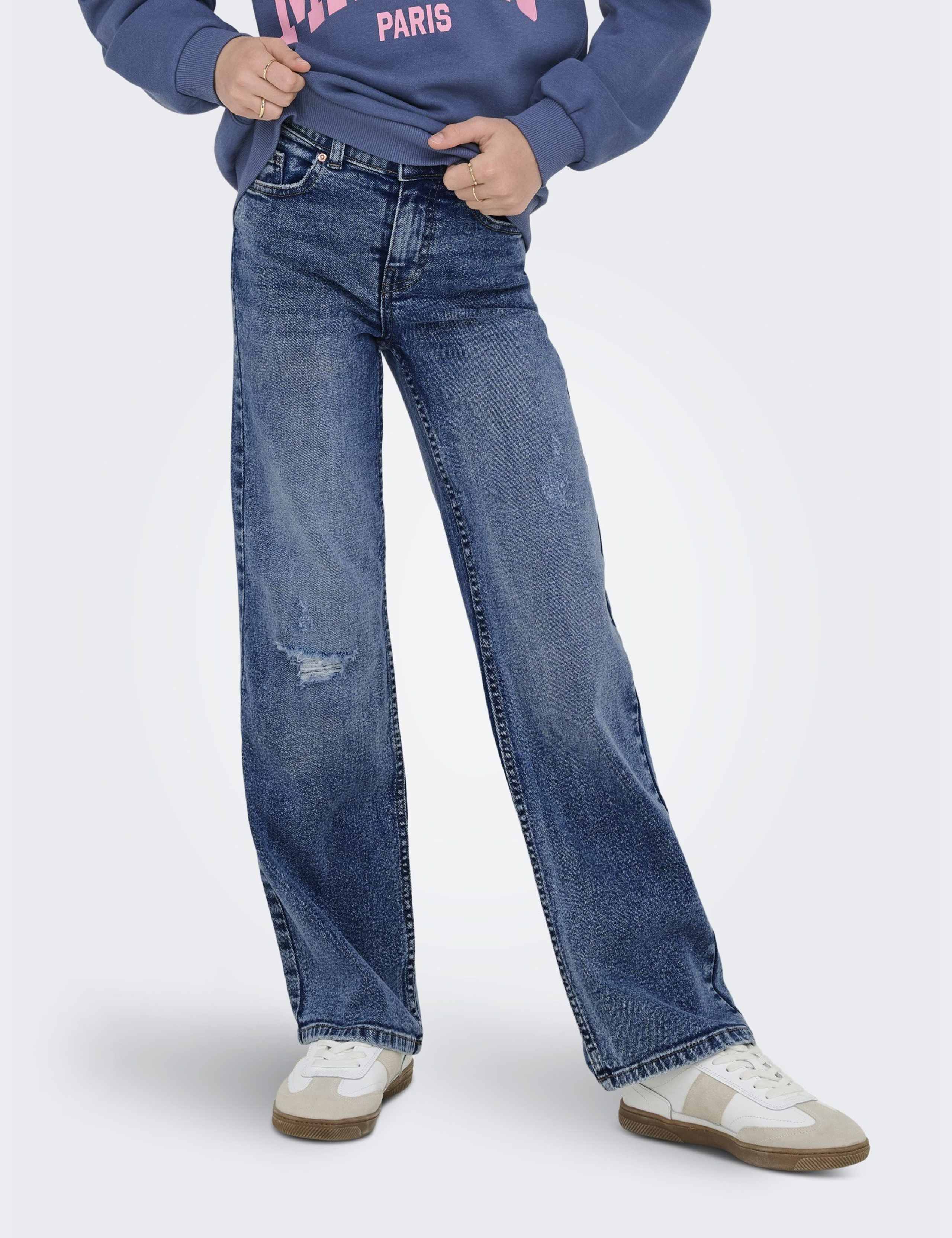 Cotton Rich Wide Leg Jeans (8-14 Yrs)