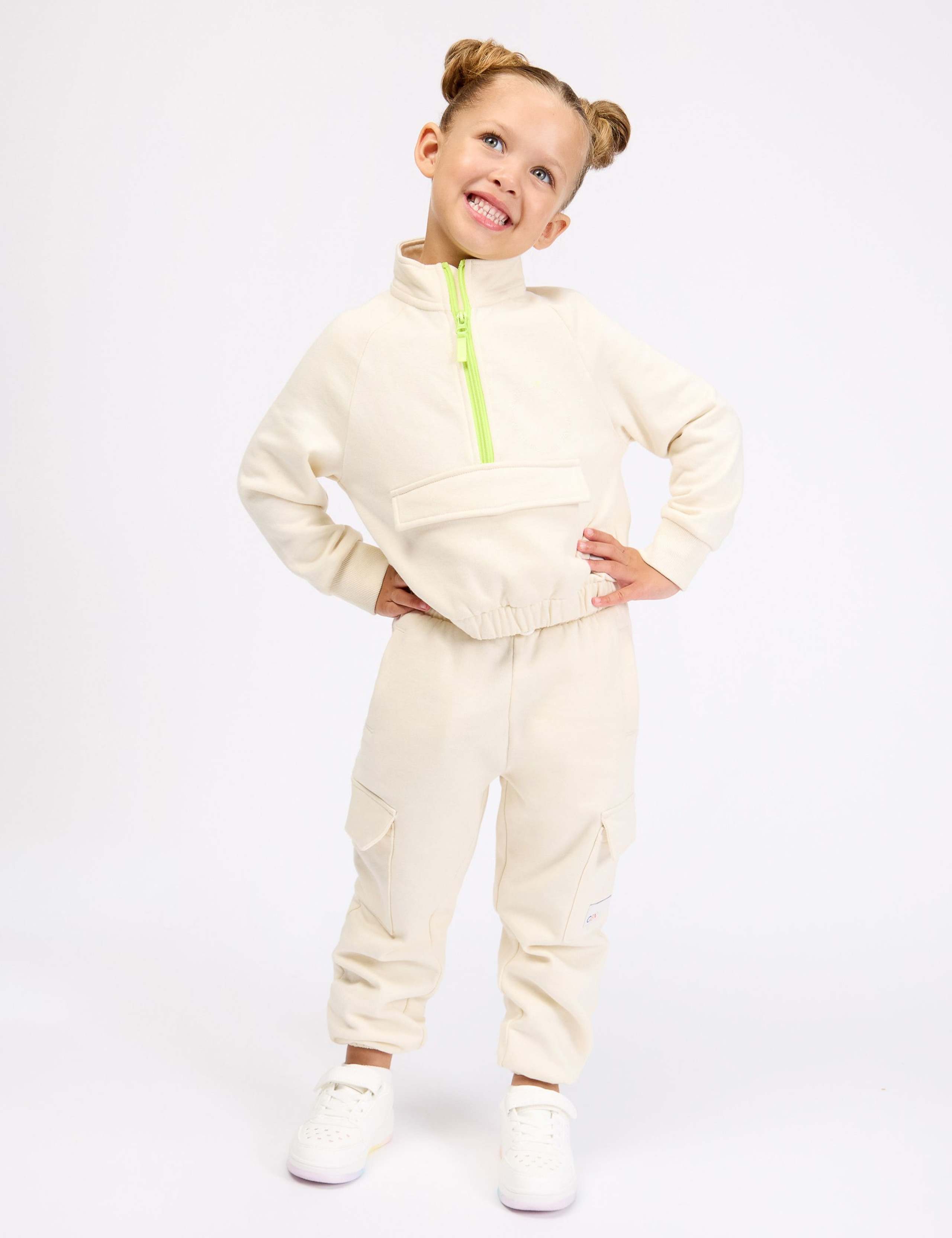 Pure Cotton Half Zip Sweatshirt (3-8 Yrs)