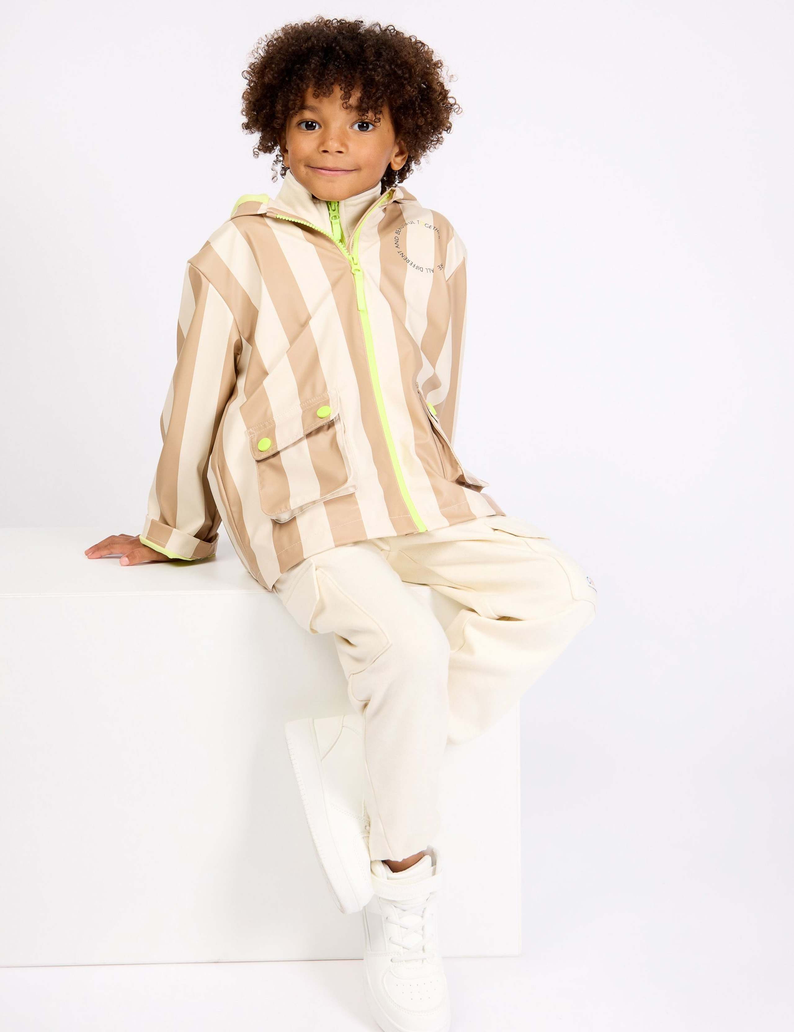 Hooded Striped Raincoat (2-8 Yrs)