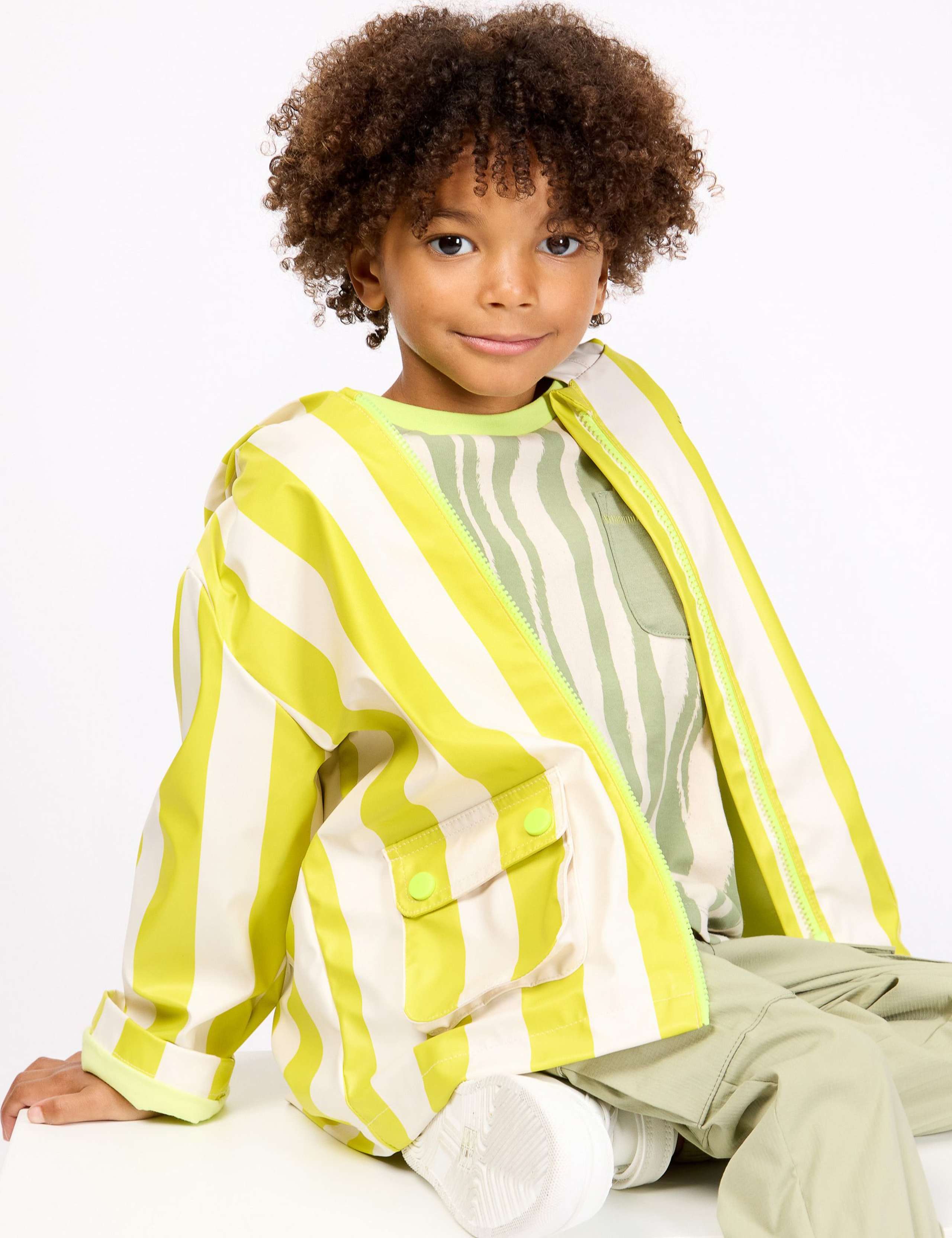 Hooded Striped Raincoat (2-8 Yrs)