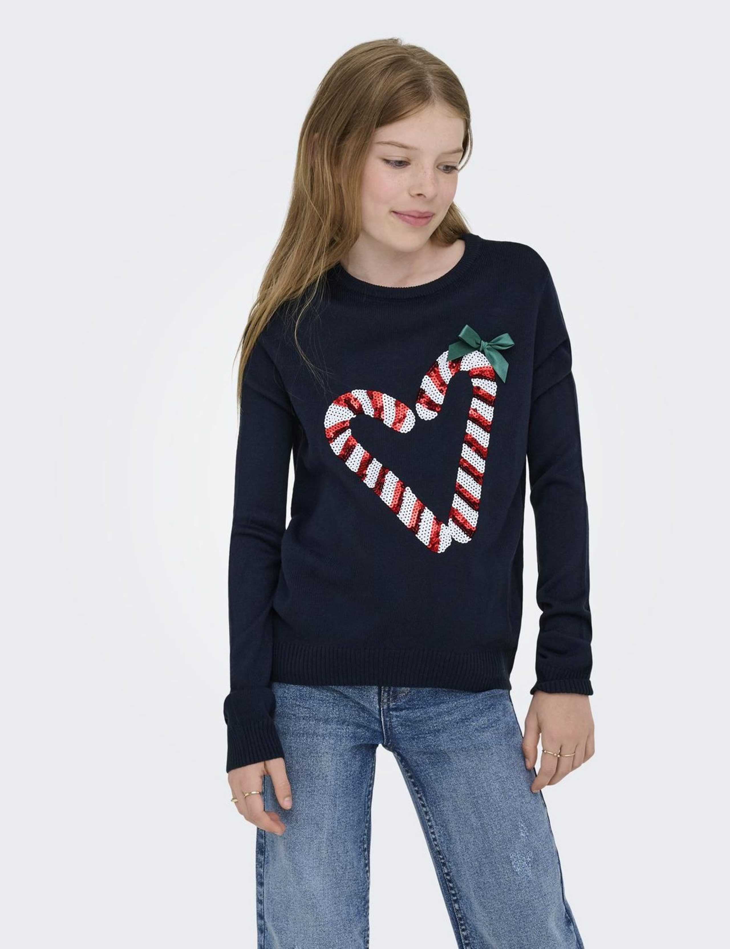 Sequin Candy Cane Jumper (7-14 Yrs)