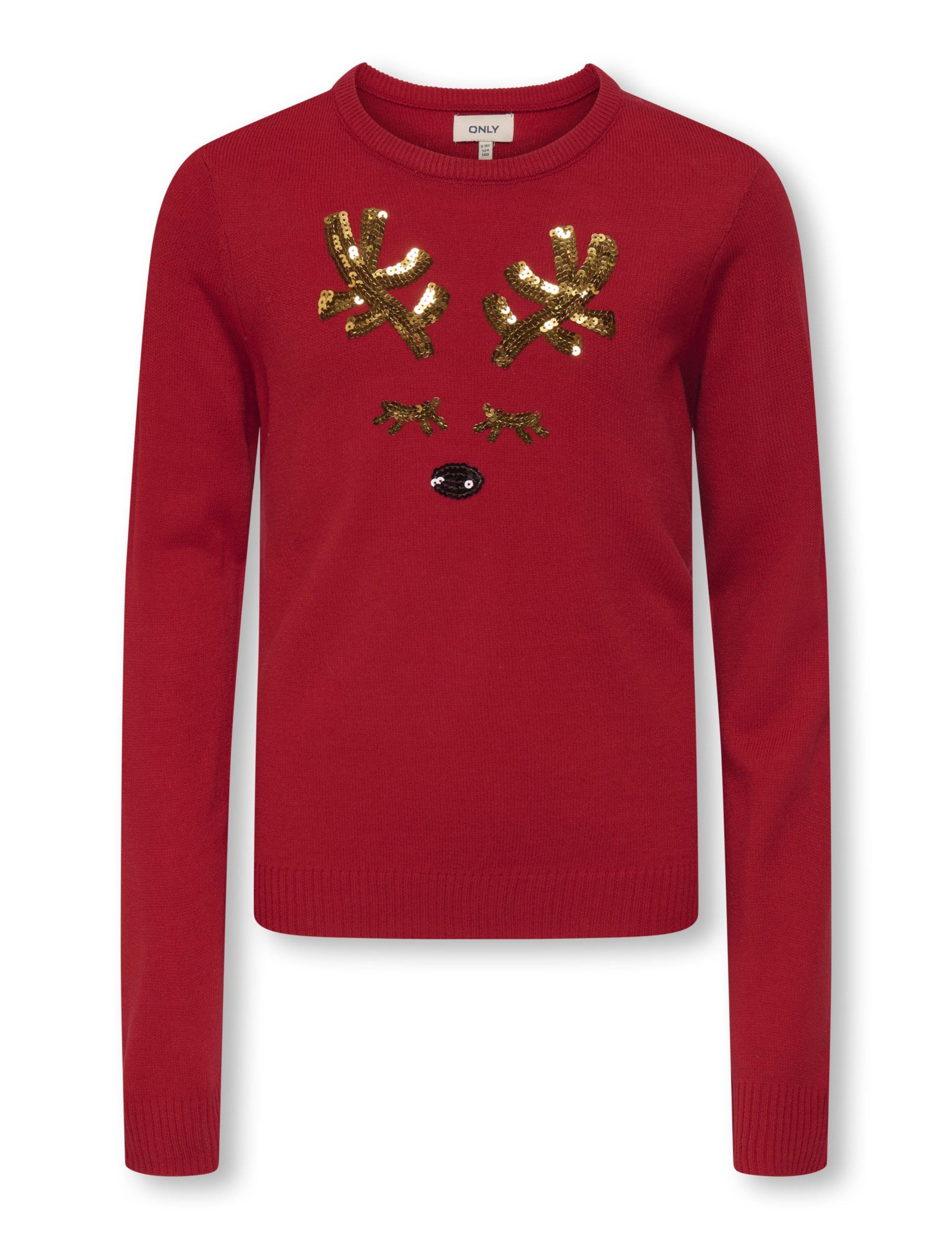 Sequin Embellished Reindeer Jumper (7-14 Yrs)