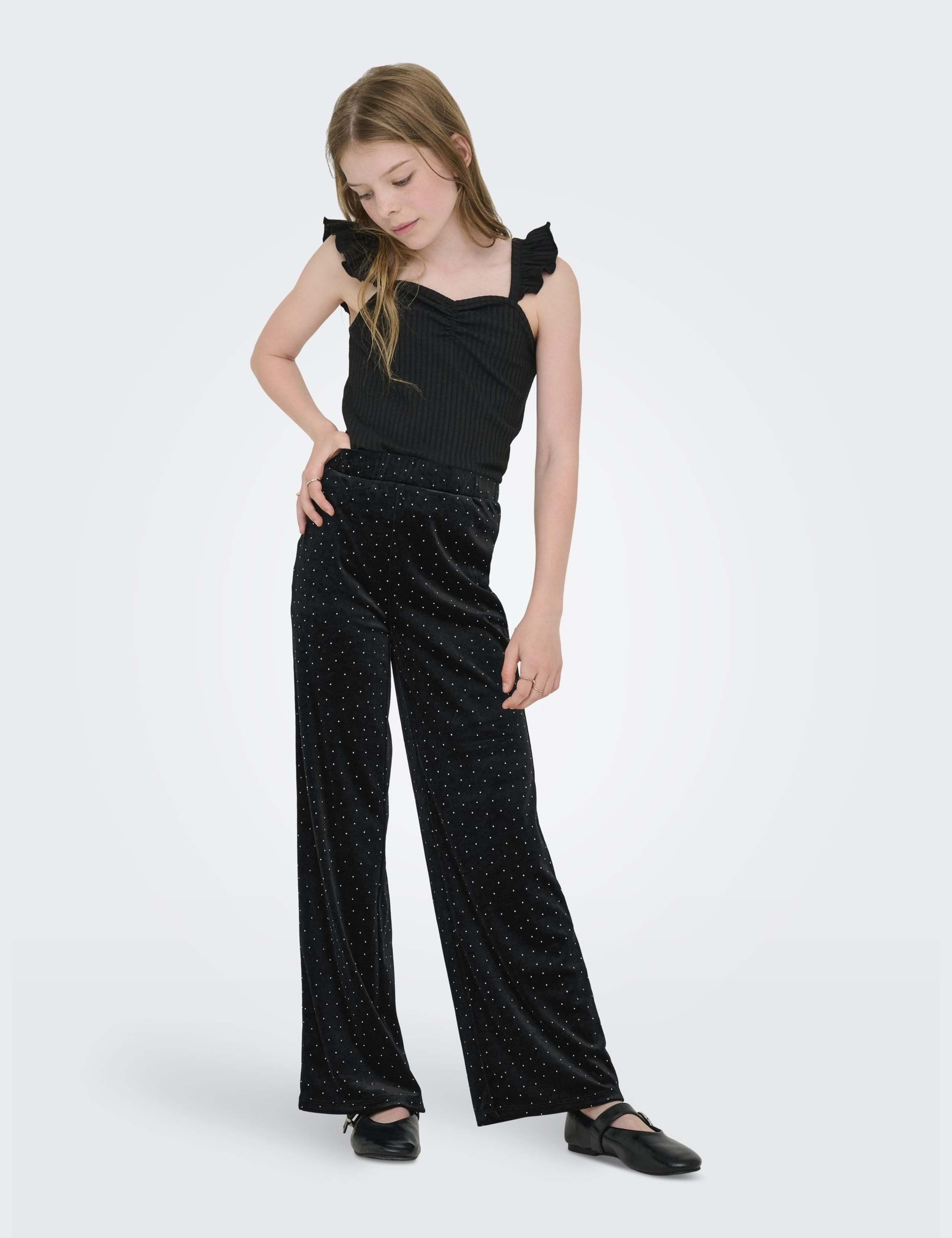 Velvet Embellished Trousers (8-14 Yrs)