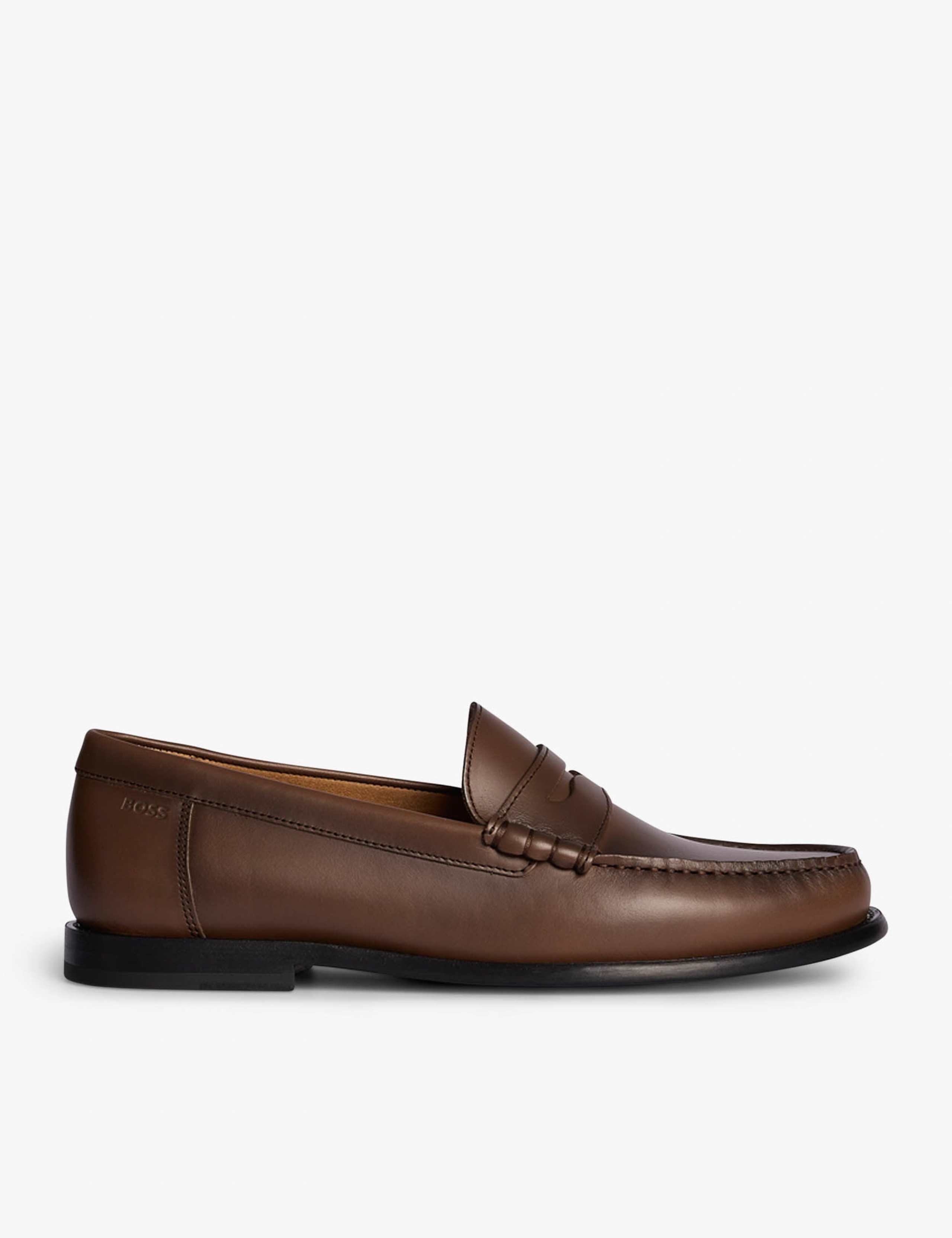 Leather Slip On Loafers