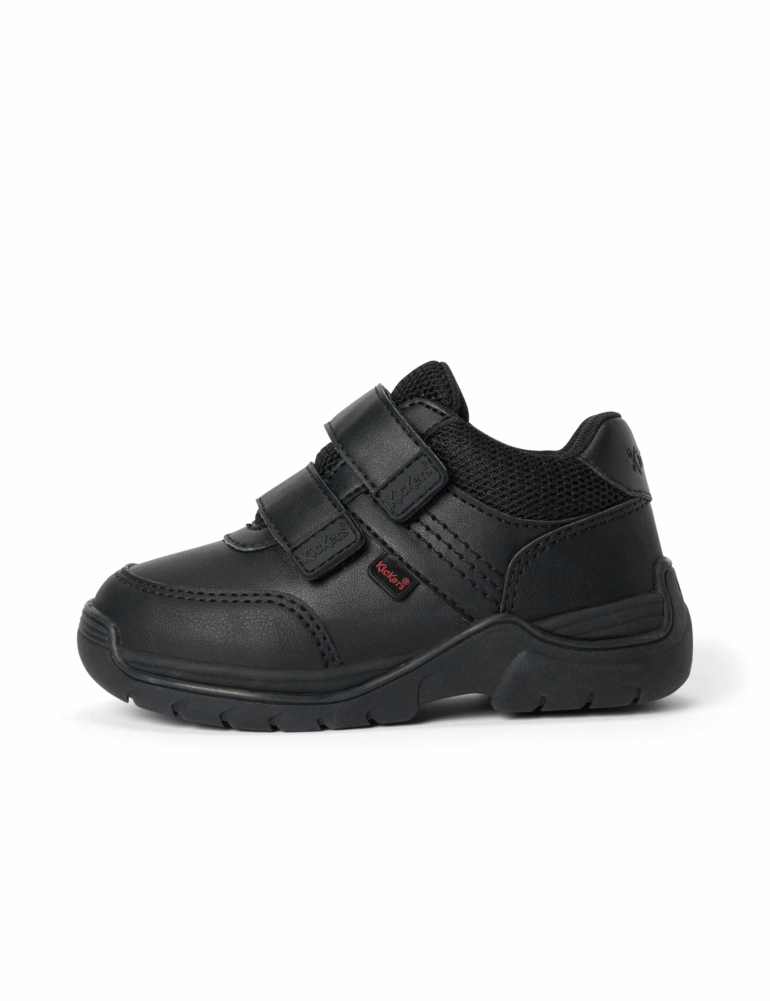 Kids' Leather Riptape School Shoes (12½ Small-2½ Large)