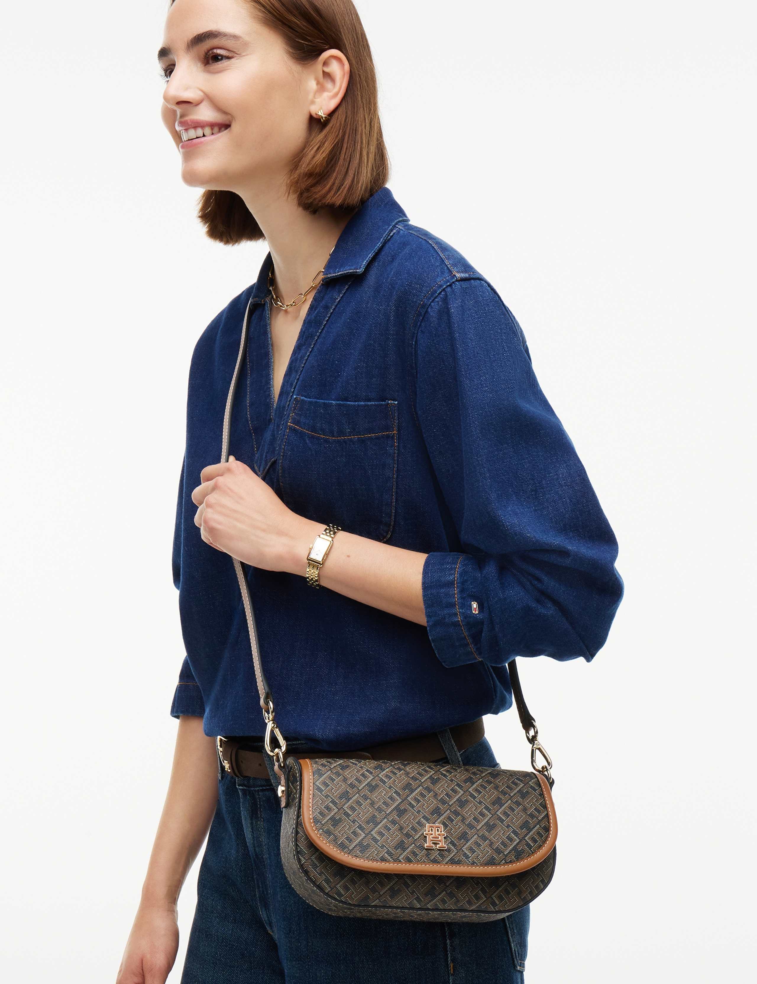 Faux Leather Saddle Bag