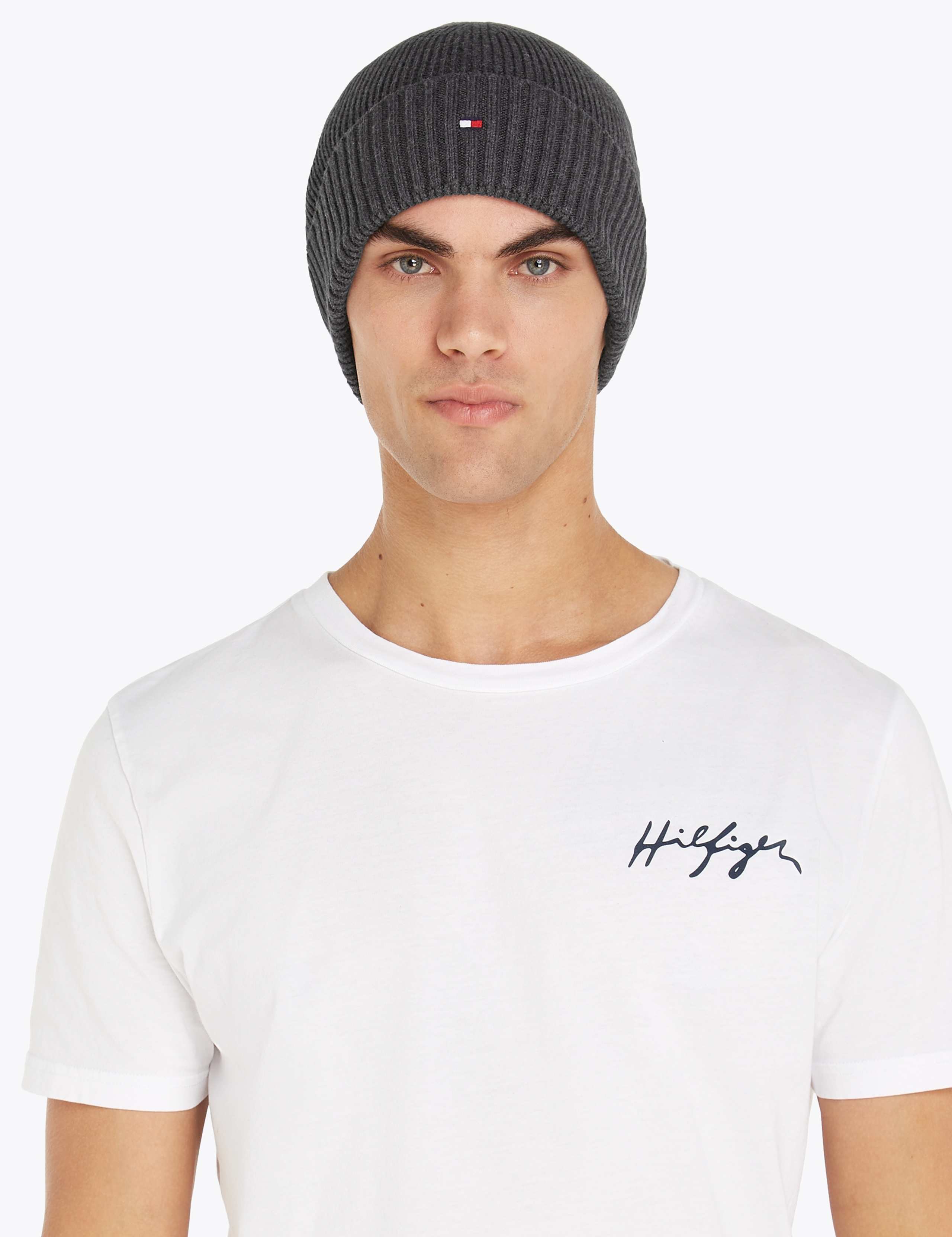 Cotton Rich Beanie Hat with Cashmere