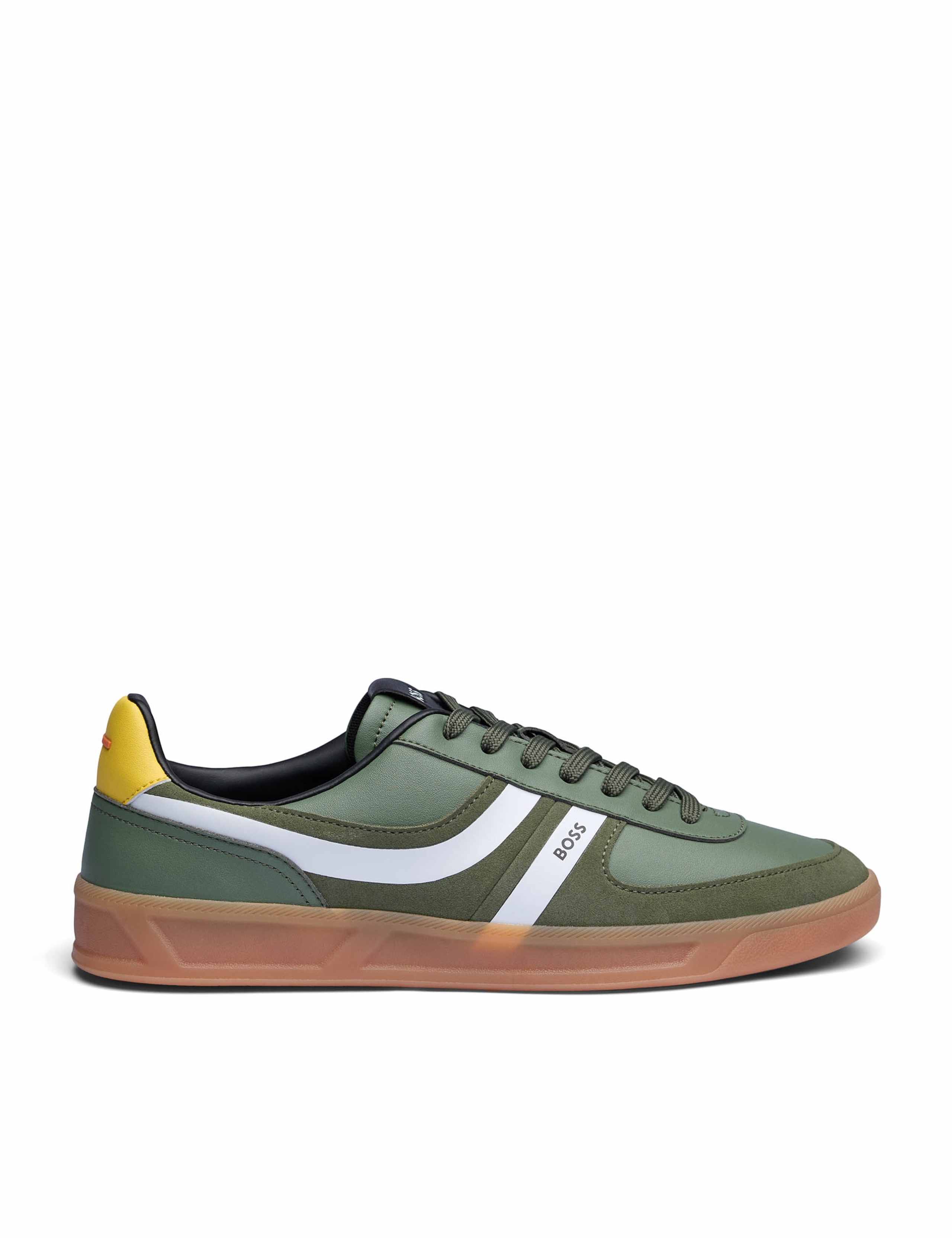 Leather Lace Up Trainers