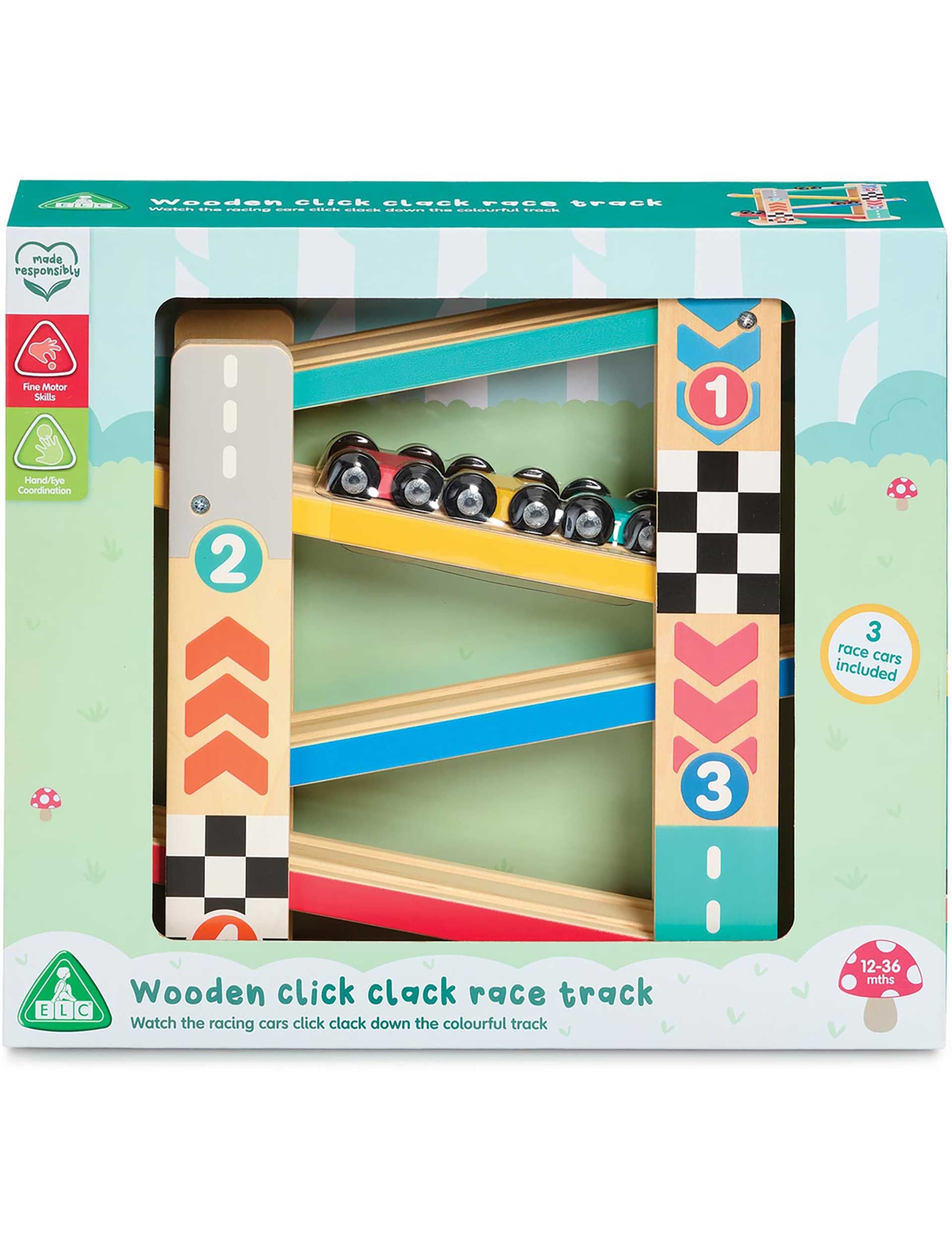 Wooden Click Clack Race Track (12-36 Mths)