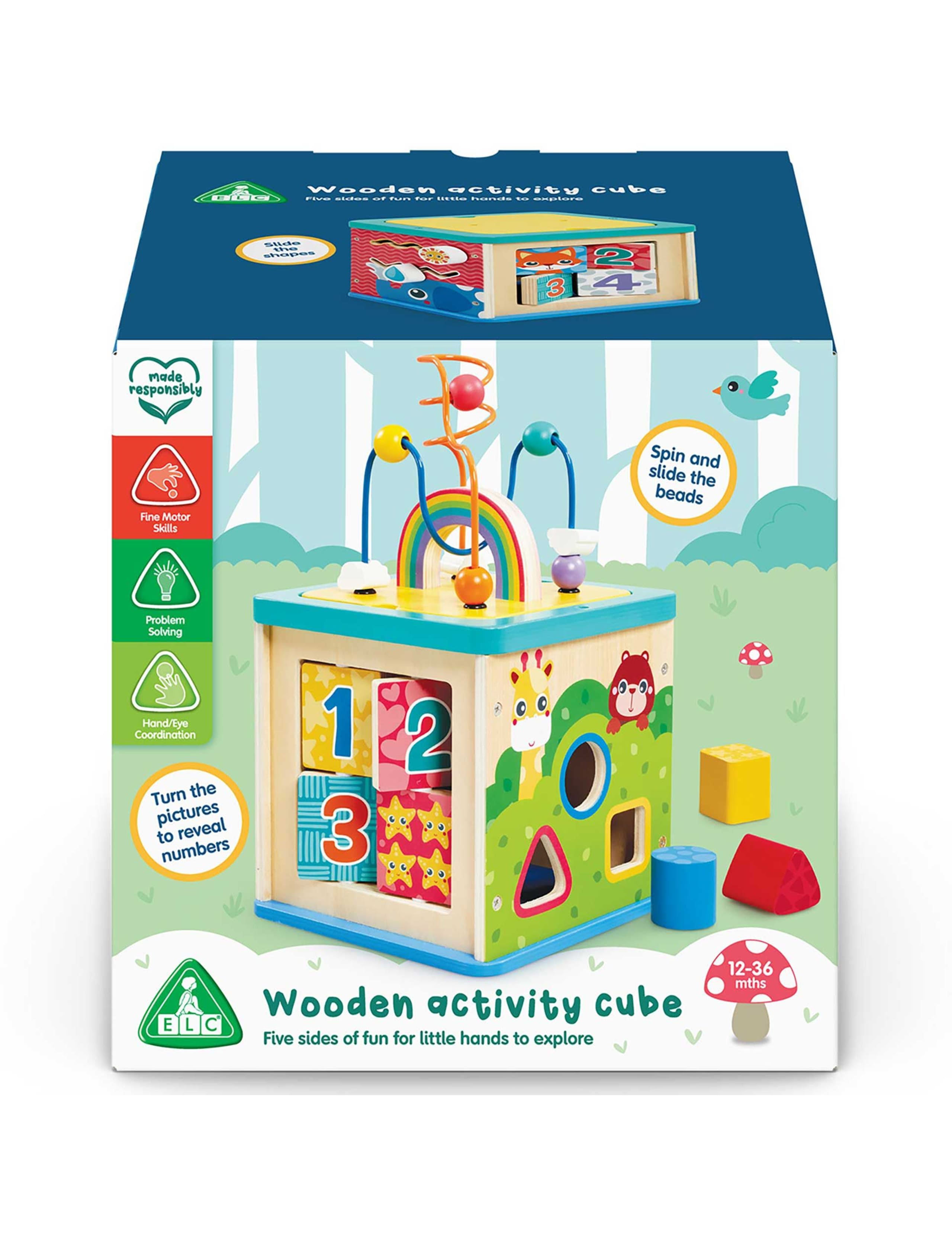 Wooden Activity Cube (12-36 Mths)