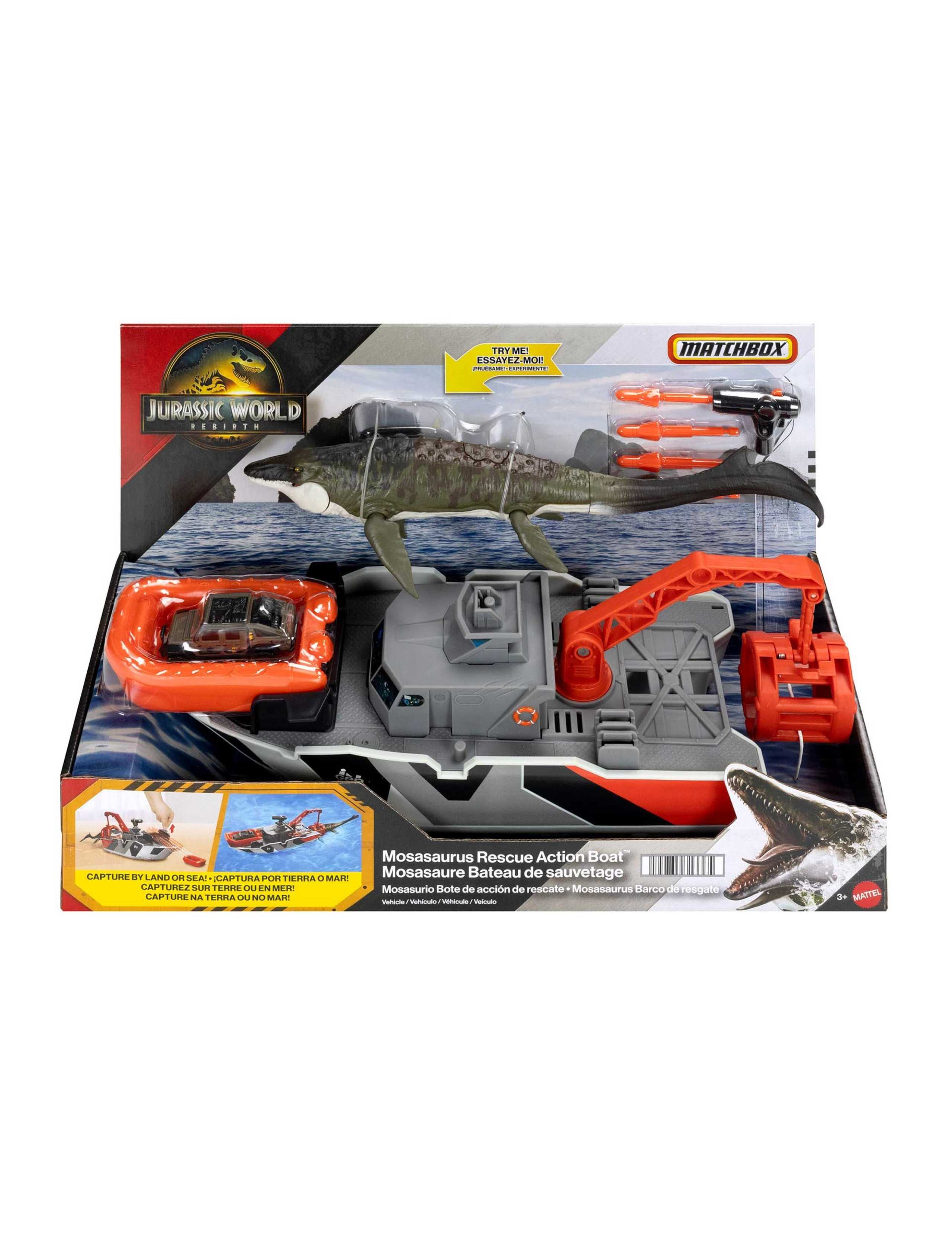 Mosasaurus Rescue Action Boat™ Playset (3-8 Yrs)